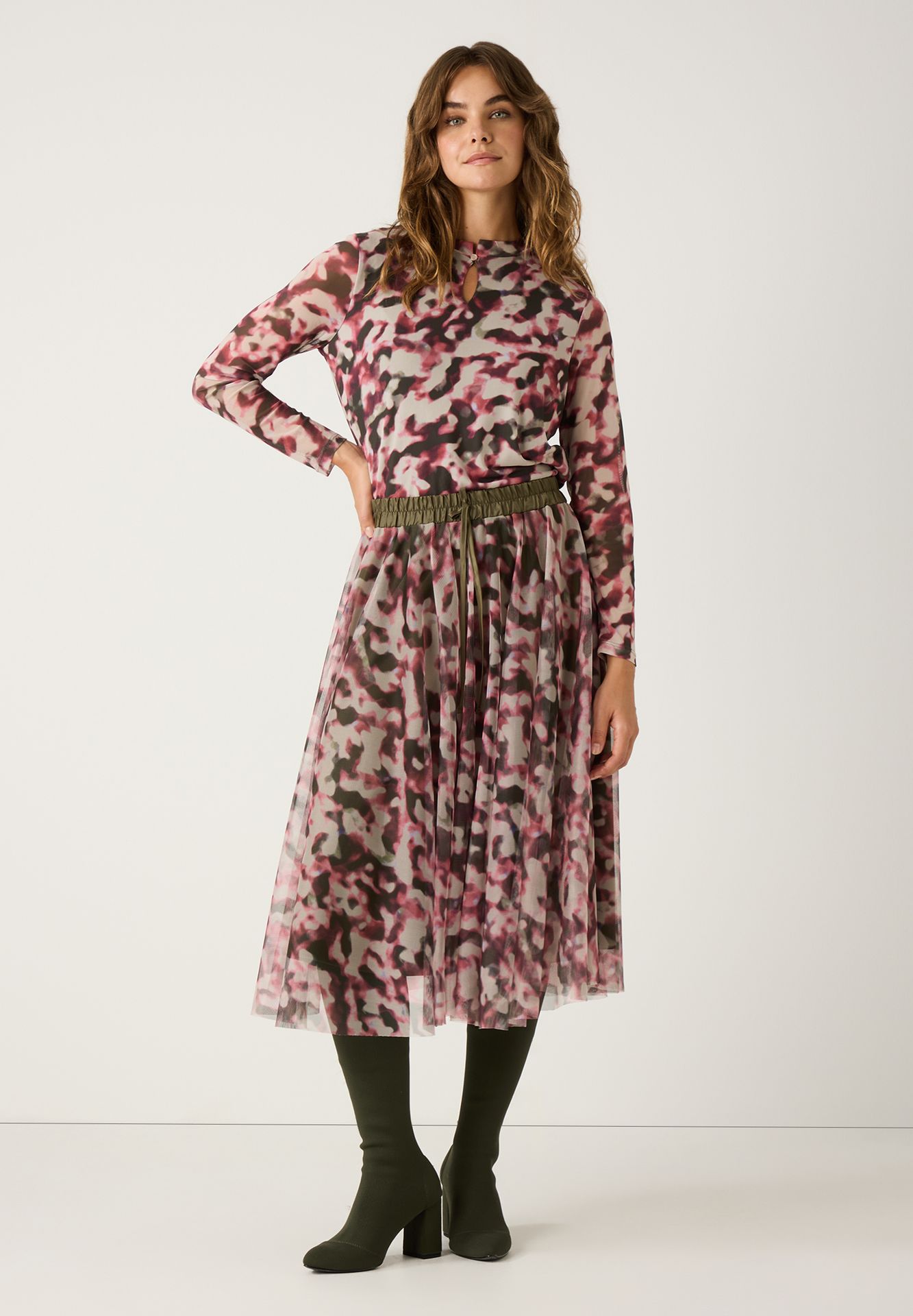 Meshrock mit Aquarell-Print