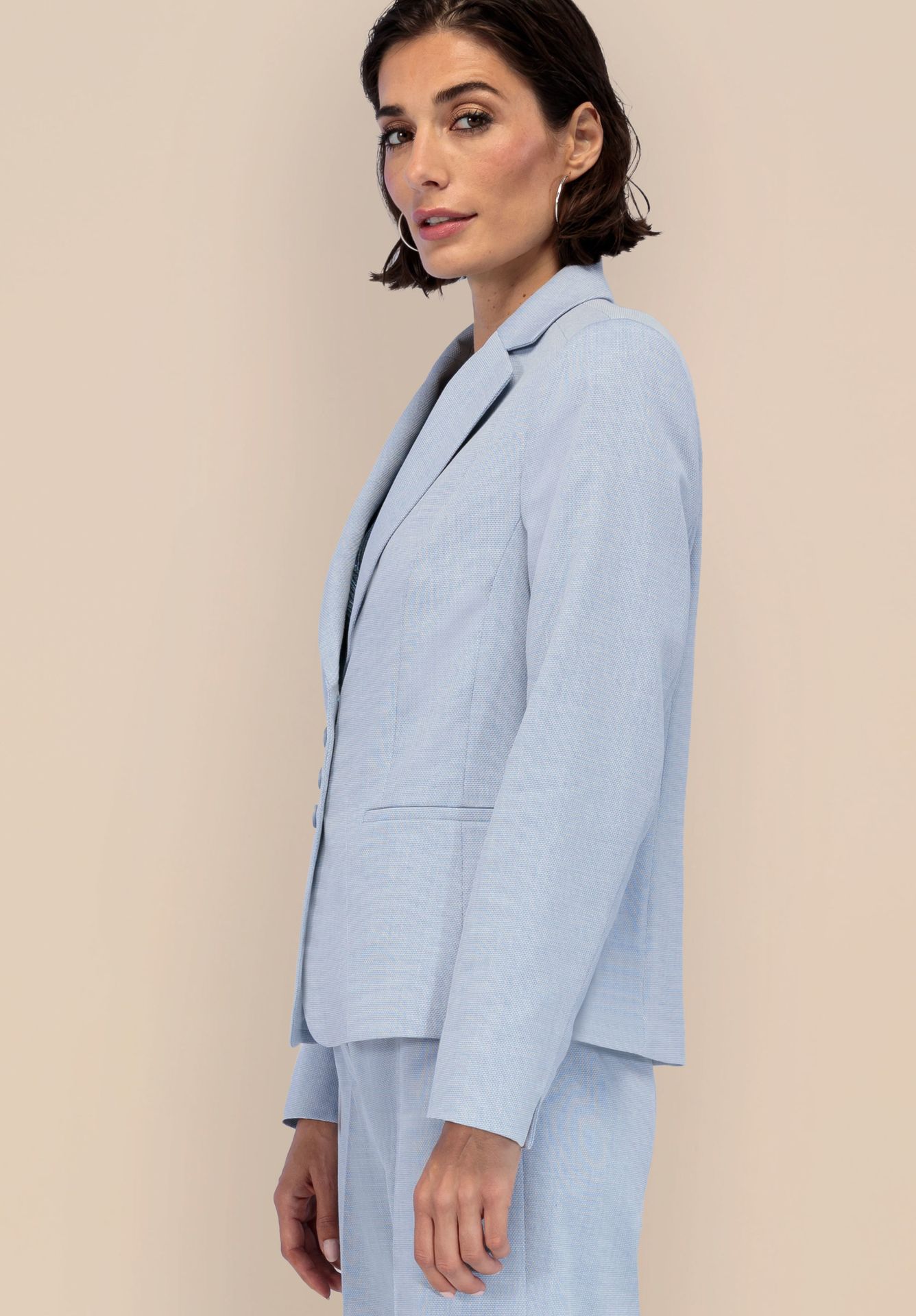 Blazerjacke "VIVETTE" im Fil-a-Fil-Dessin aus Baumwoll-Viskose-Mix