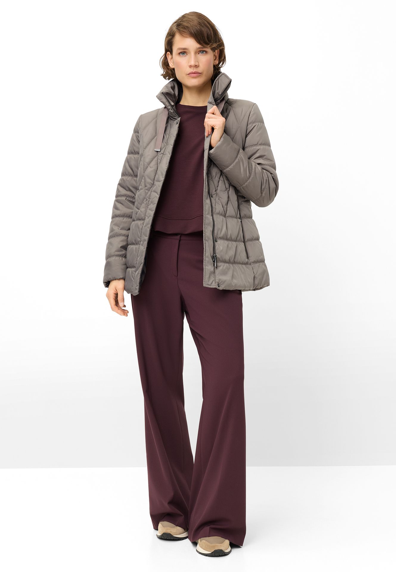 warme Weather Protection Stepp-Jacke mit hohem Stehkragen