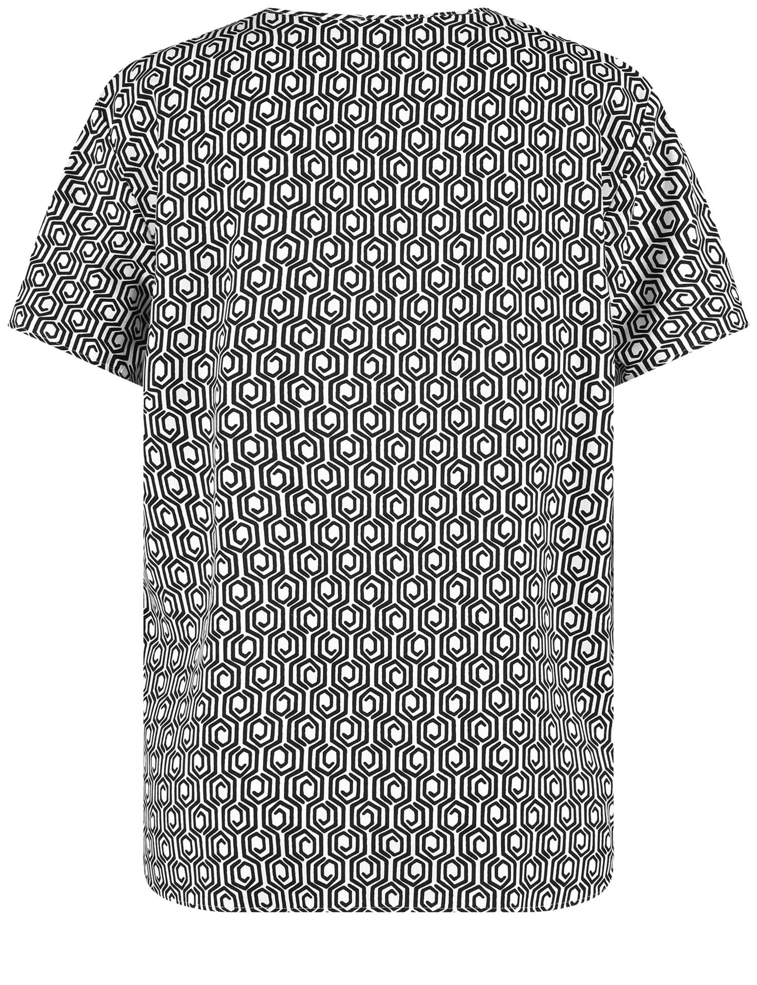 Blusenshirt mit Mini-Ornamenten aus reiner Viskose