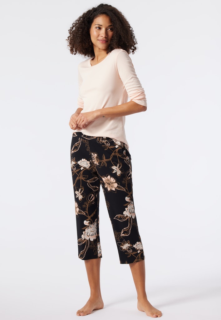 Damen Night-Pants aus BW-Modal mit Blumen-Print