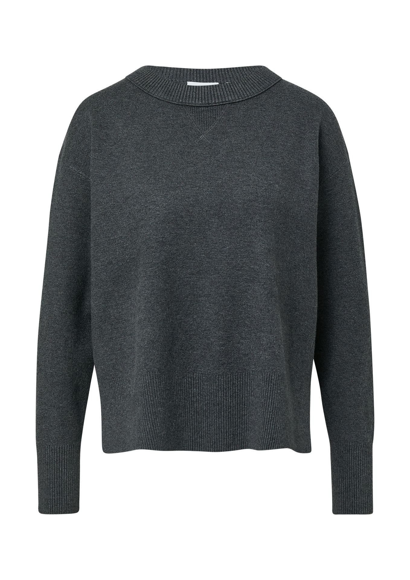 schlichter kurzer Strickpullover aus Viskose-Mix oversized