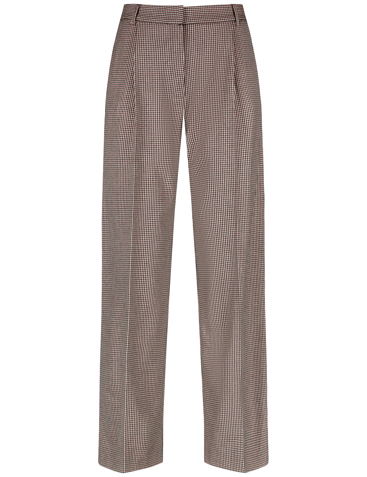 Weite Marlene-Hose mit Hahnentritt-Muster