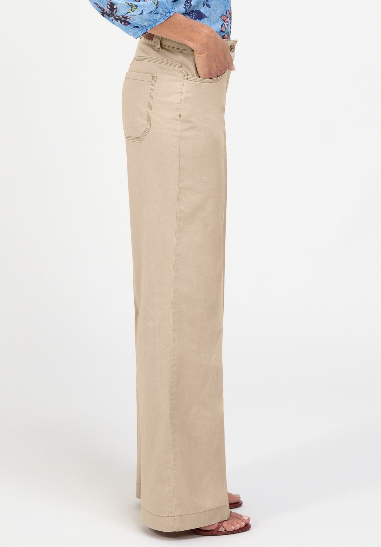 elastische Baumwoll-Jeans "MELBOUNRE" mit weitem Bein