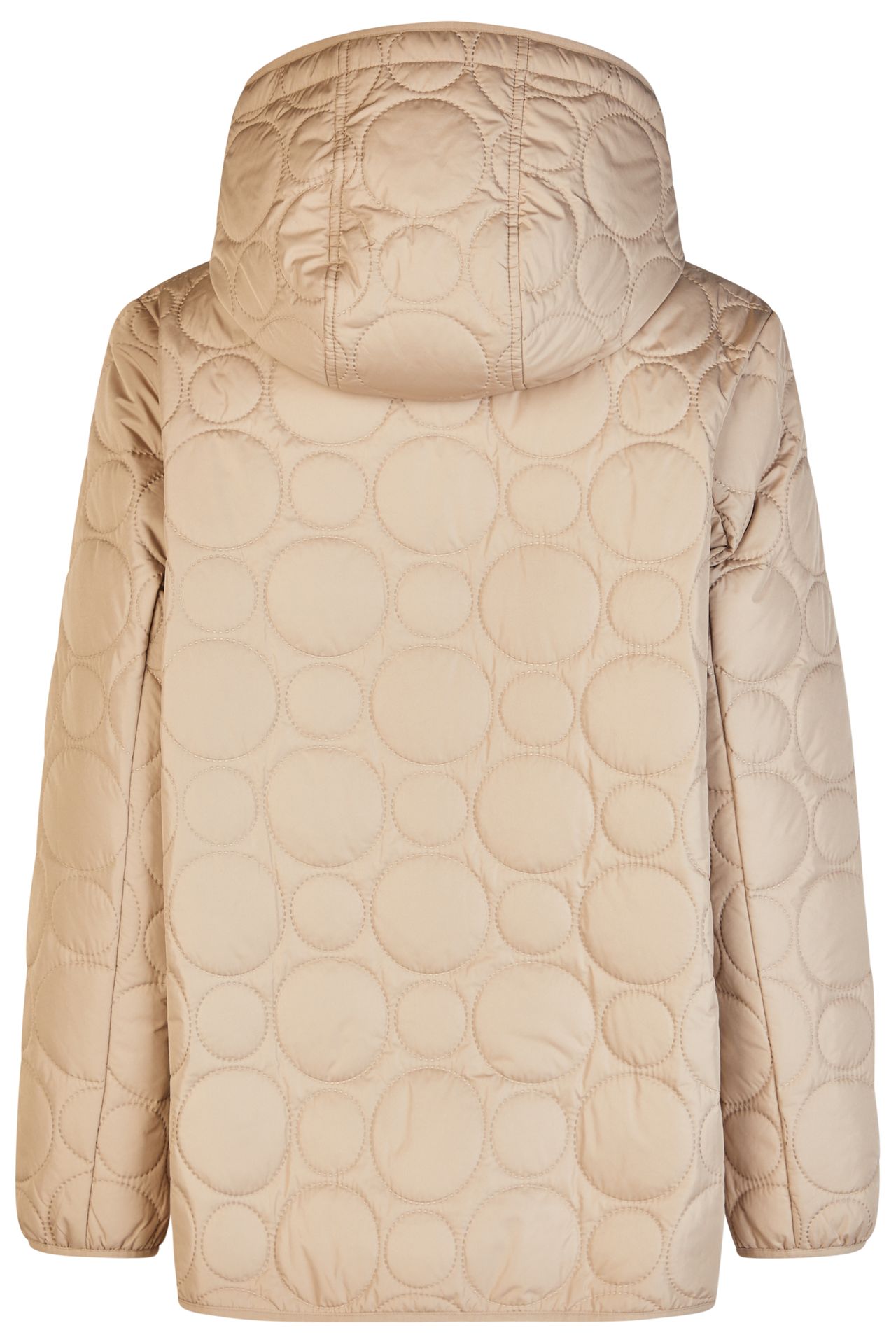 modische Steppjacke mit Kreis-Steppung und Kapuze