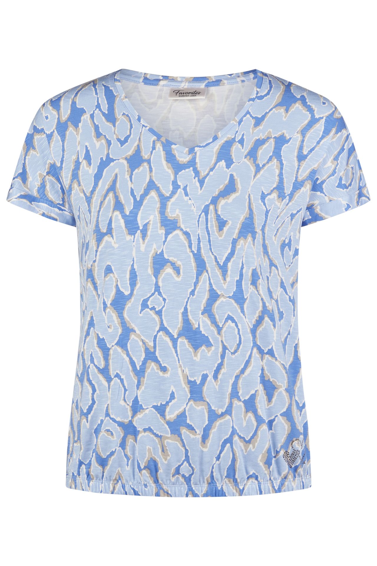 Allover-Print-Shirt aus Viskose