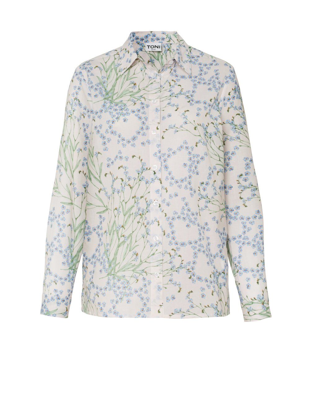 Hemdbluse "Clay LA" im zarten Blümchen-Allover-Druck aus reiner Baumwolle