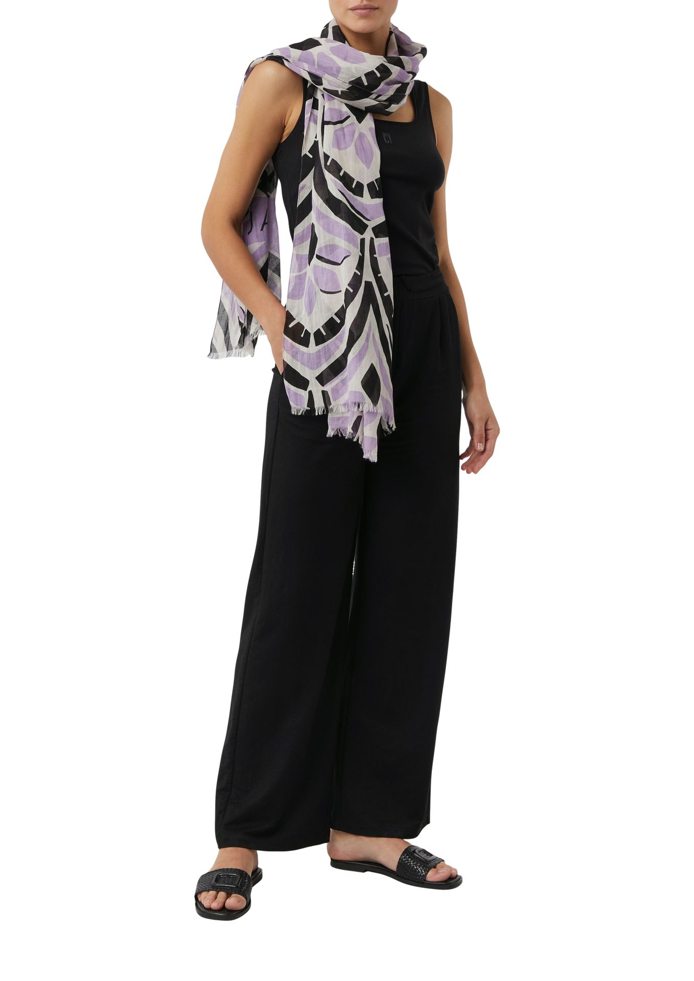 Chiffonschal mit Allover-Print
