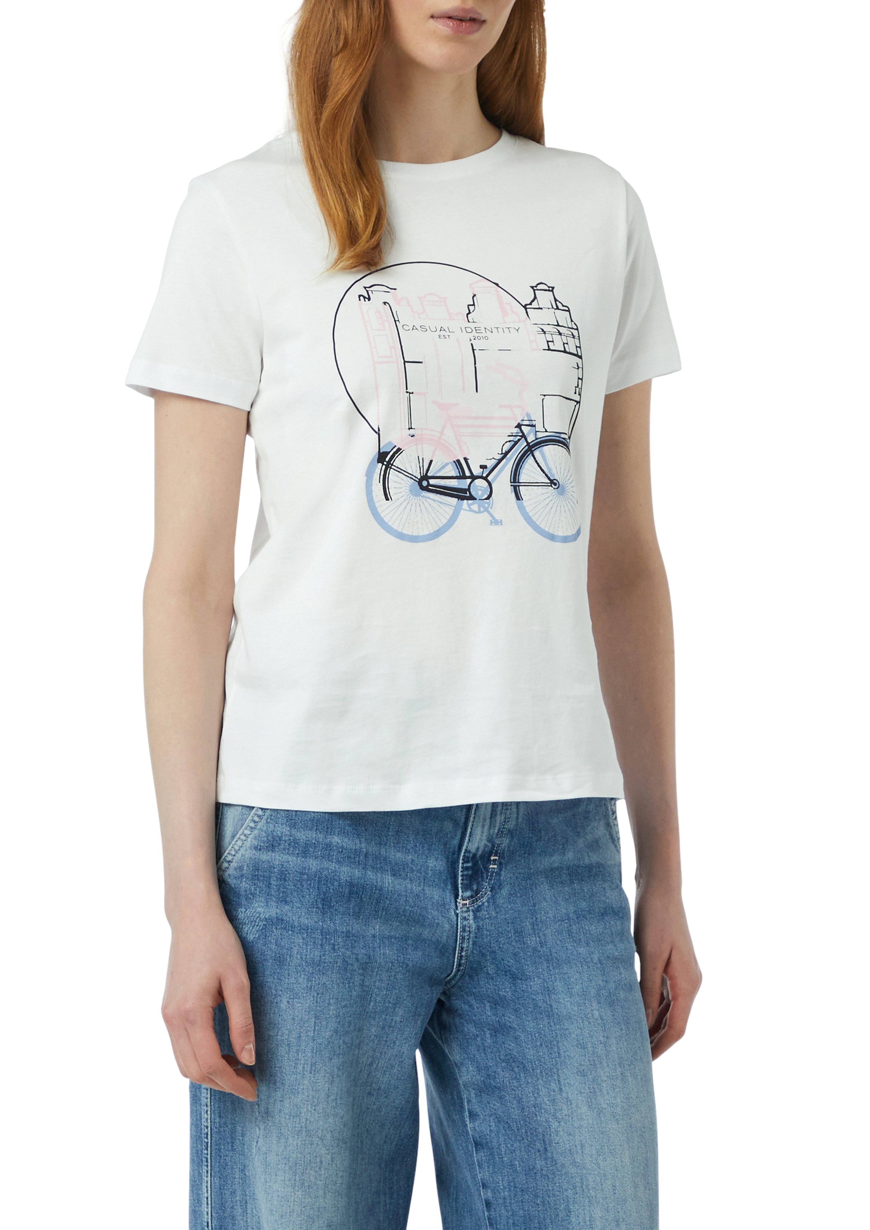 Baumwoll-T-Shirt mit Frontprint