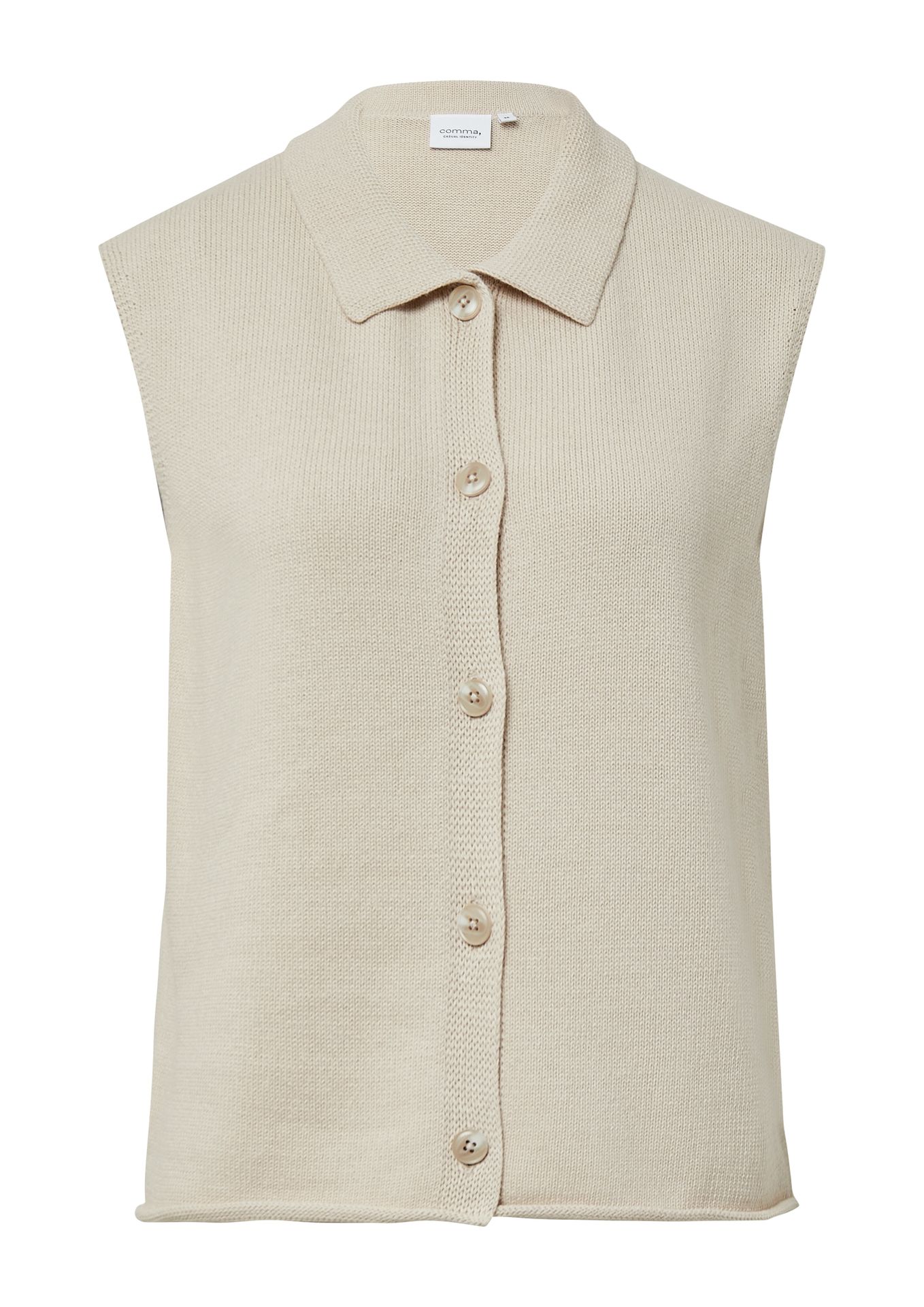 ärmeloses Strickjacke aus Sommer-Baumwolle
