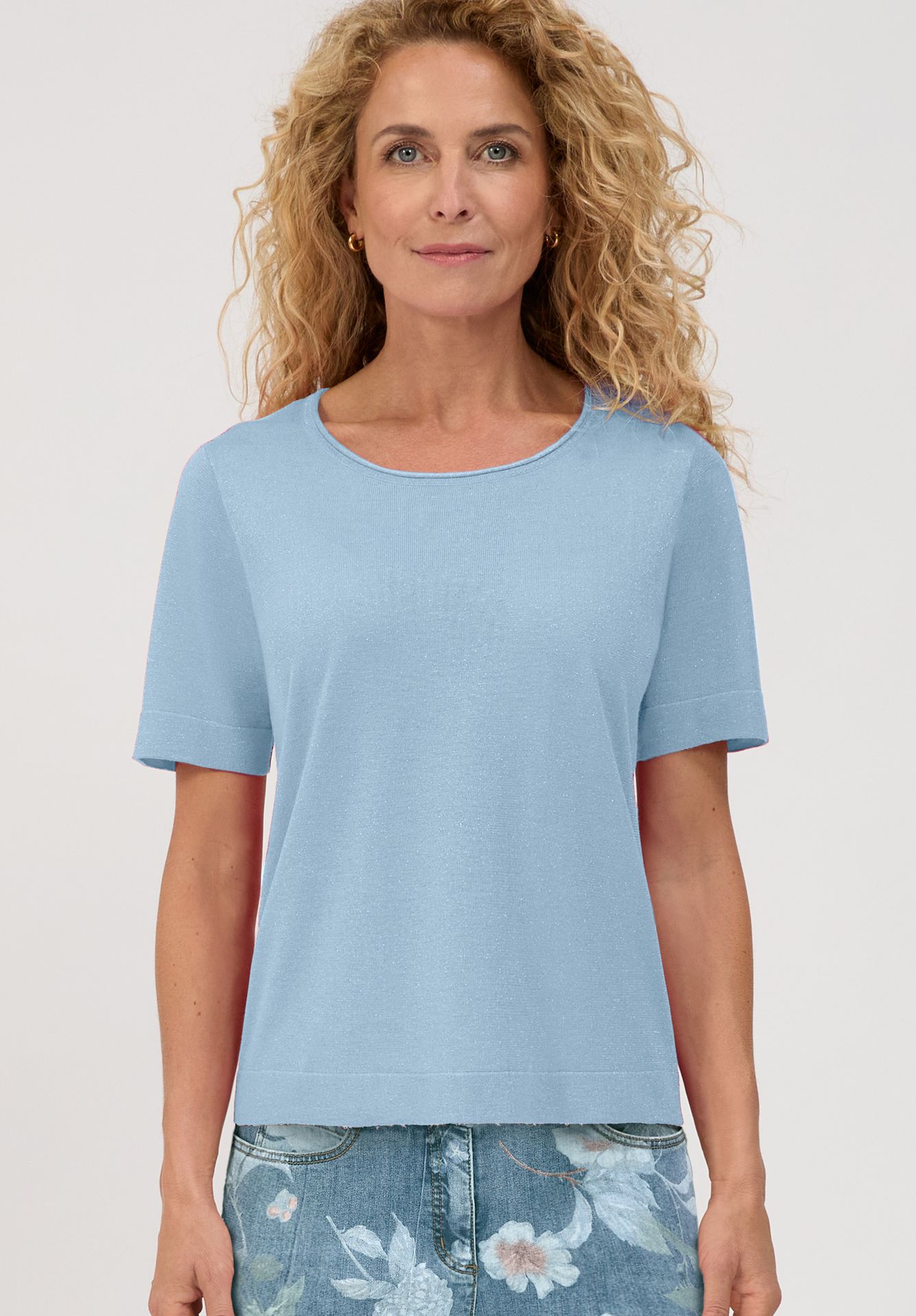 edles Shirt "RABEA" aus schimmernden Viskose-Feinstrick