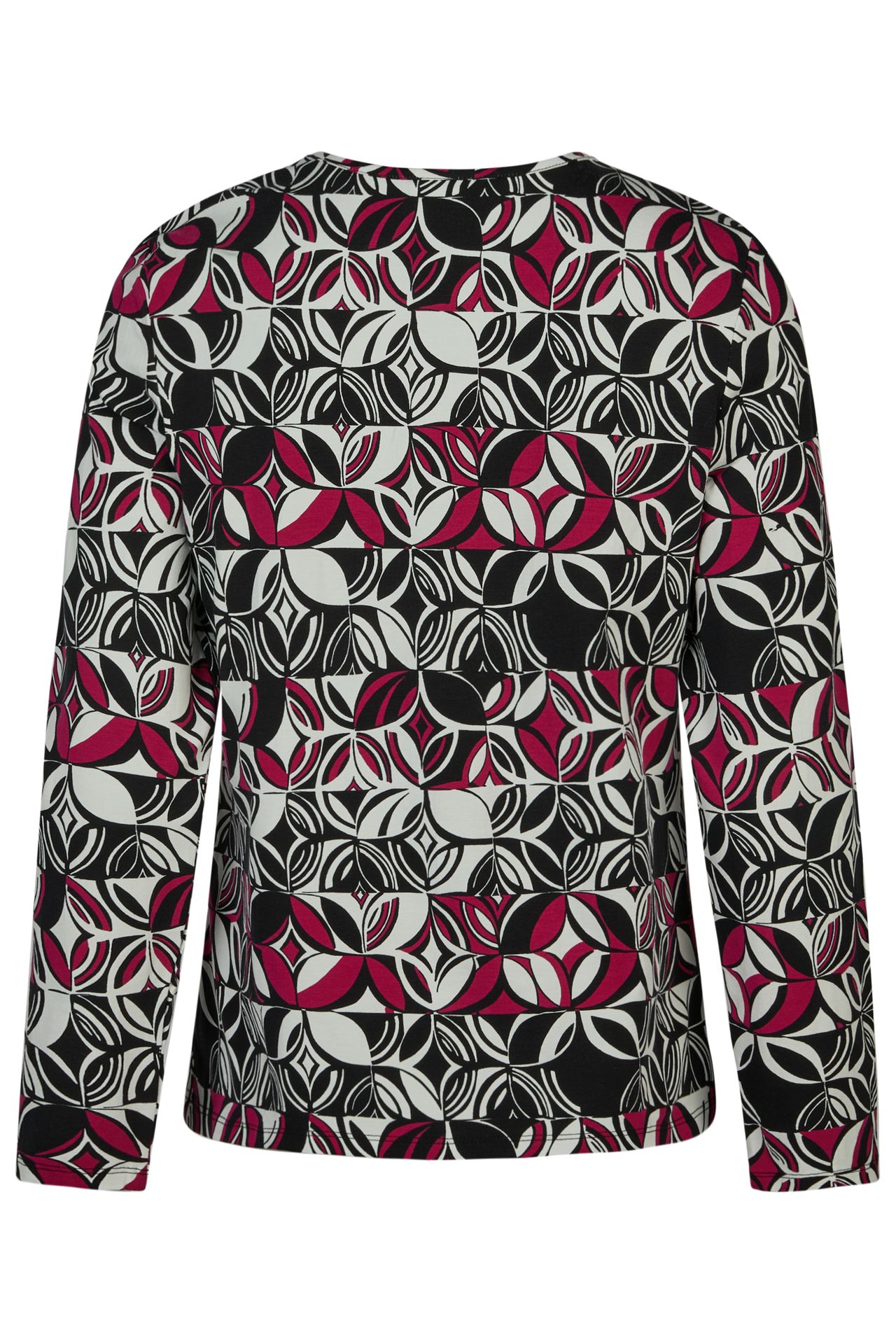 Langarm-Shirtmit graphischem Allover-Print aus Baumwolle