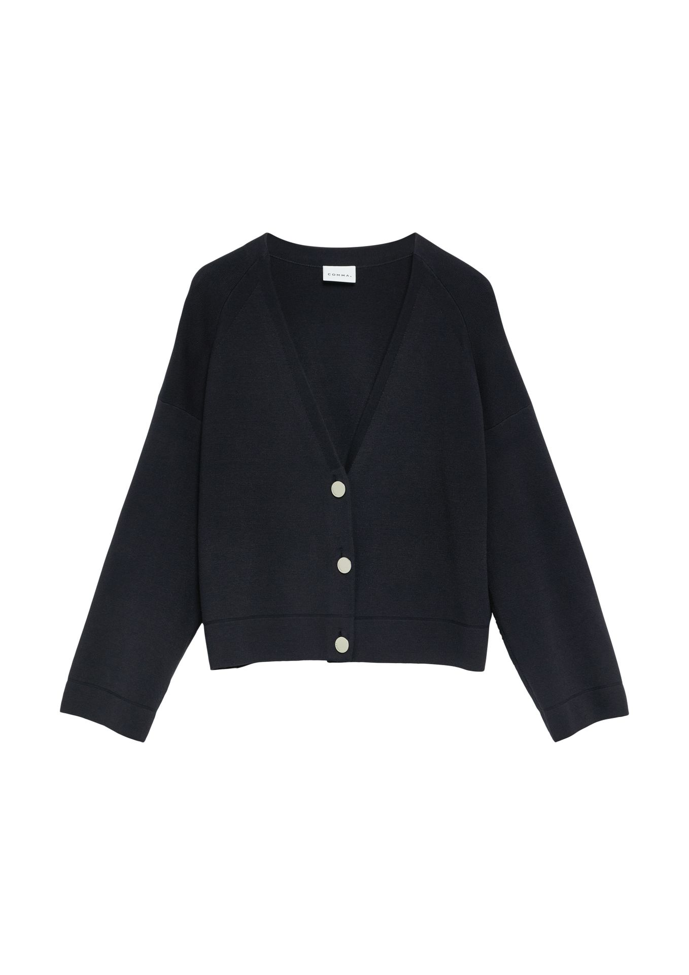 modisch kurze uni Strickjacke aus Viskose-Mix