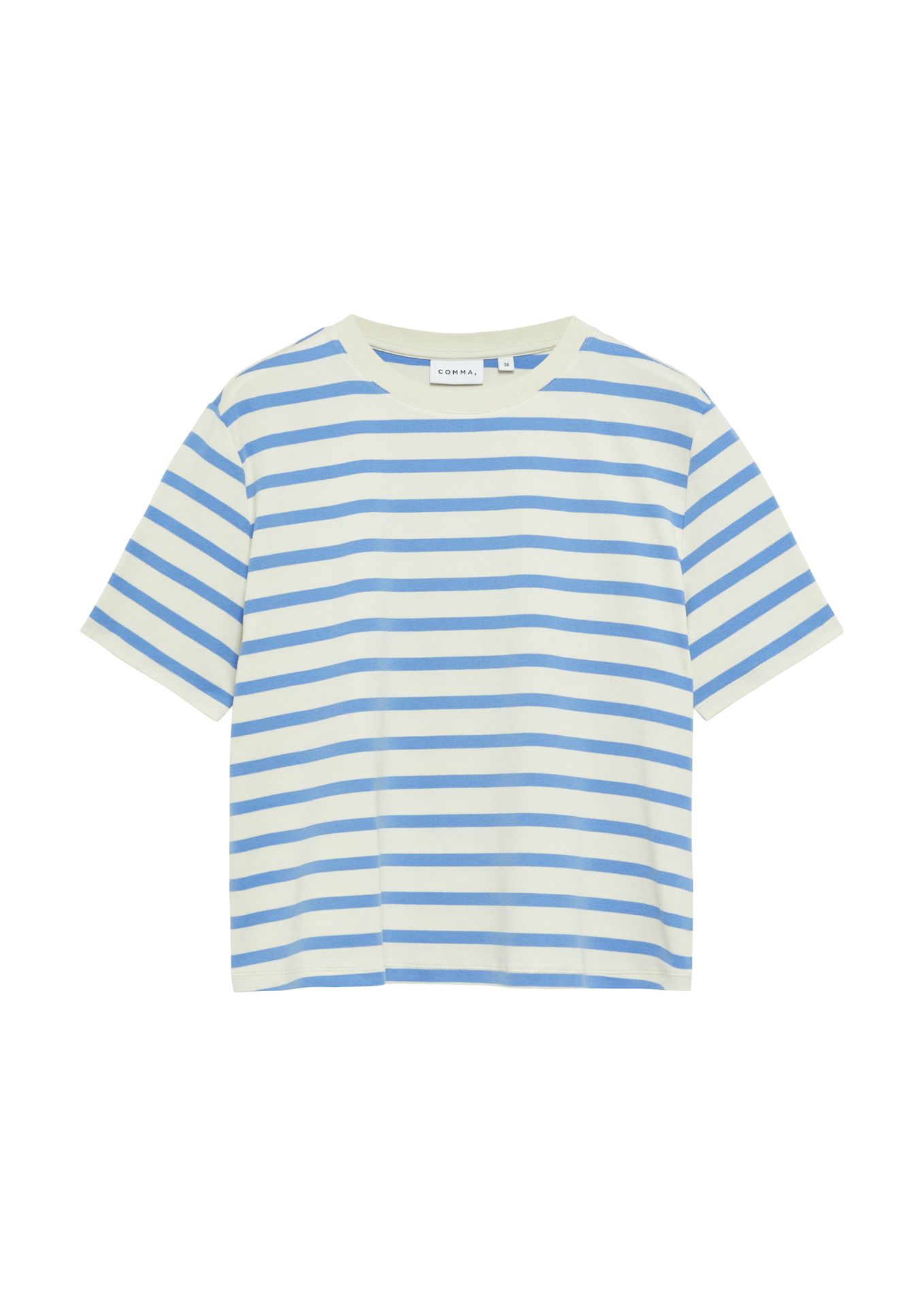 Basic-Fit Ringel-T-Shirt aus Baumwoll-Jersey