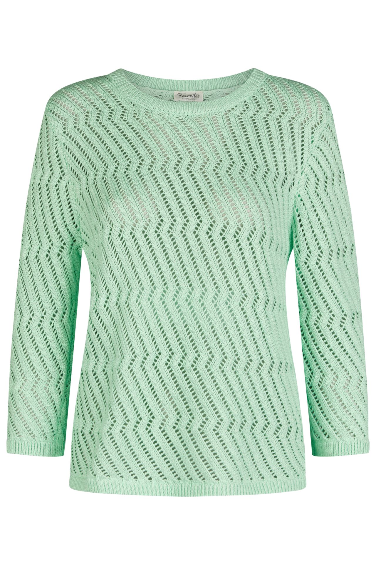 luftiger Sommer-Baumwoll-Pullover mit Ajourmuster