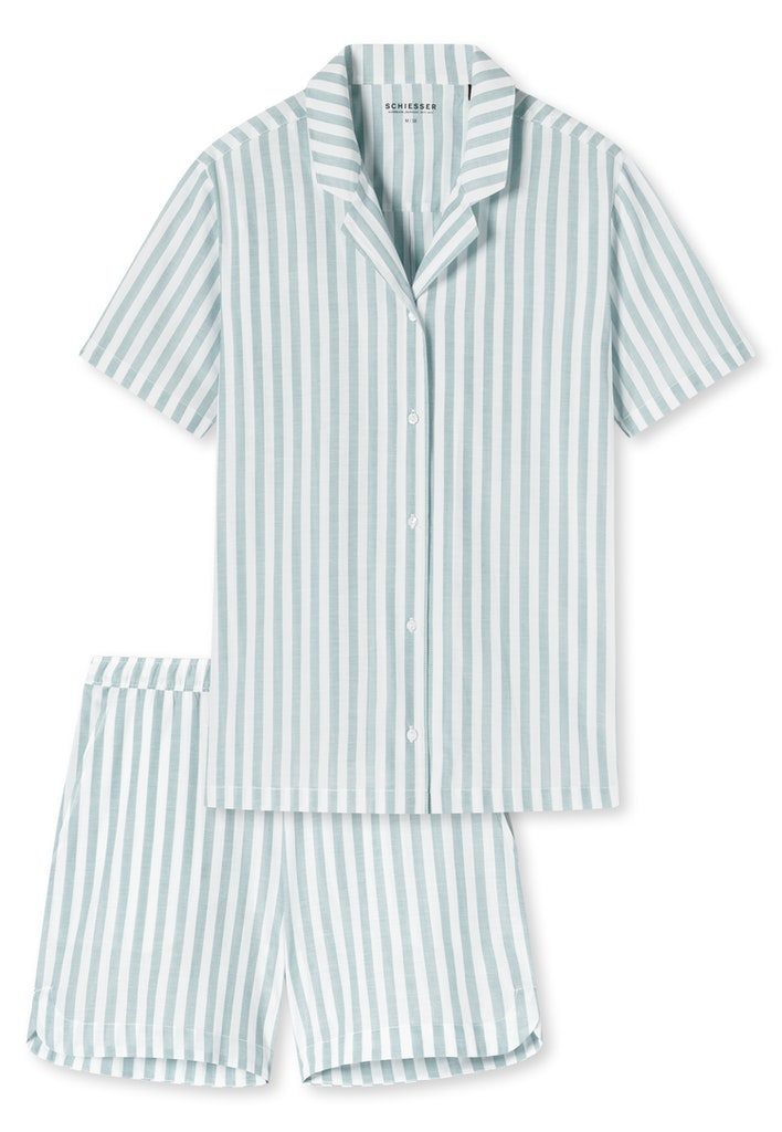Web-Pyjama kurz aus Organic Cotton
