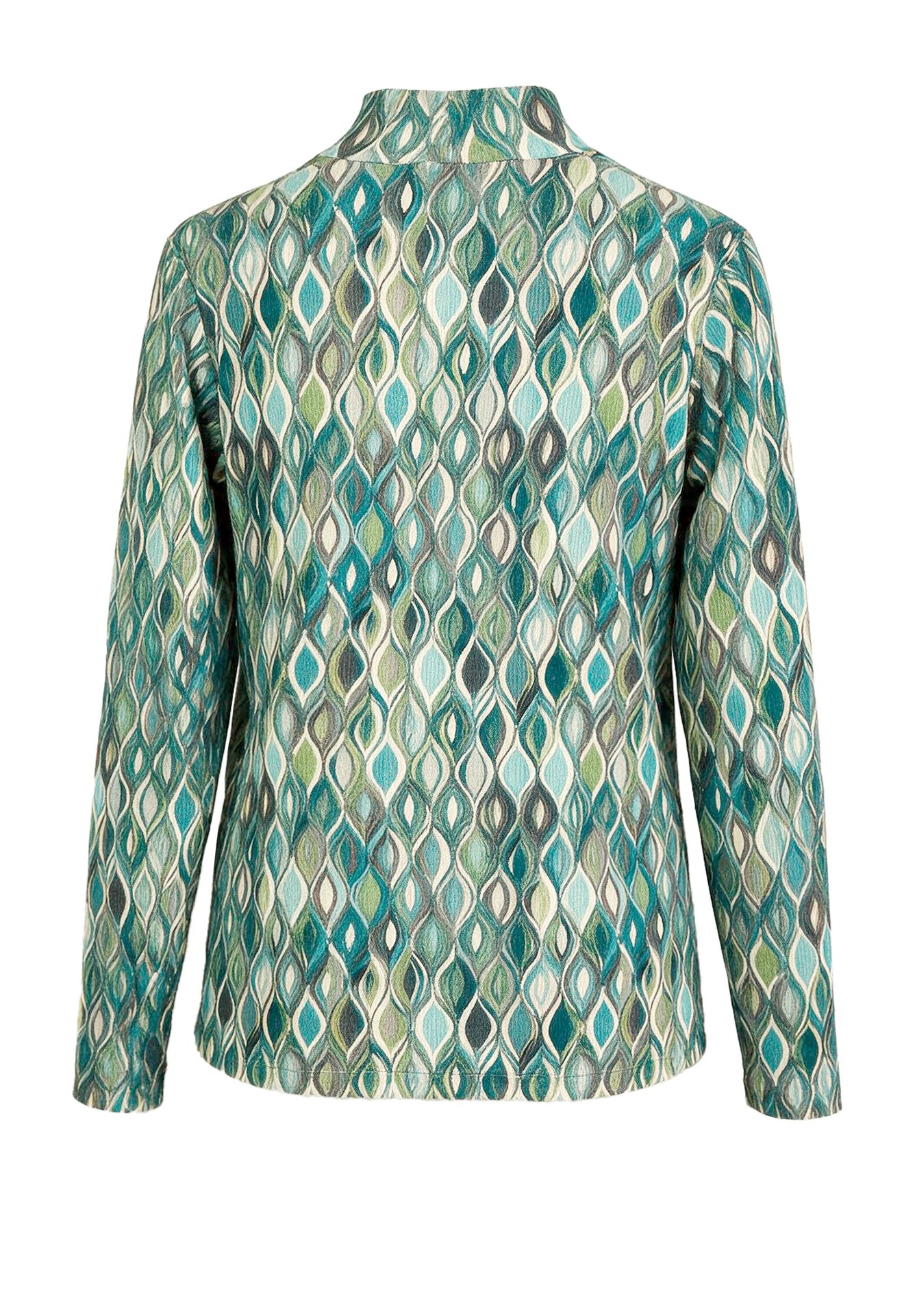 Langarm-Shirt "GRETA" mit Allover-Print aus Baumwoll-Jersey