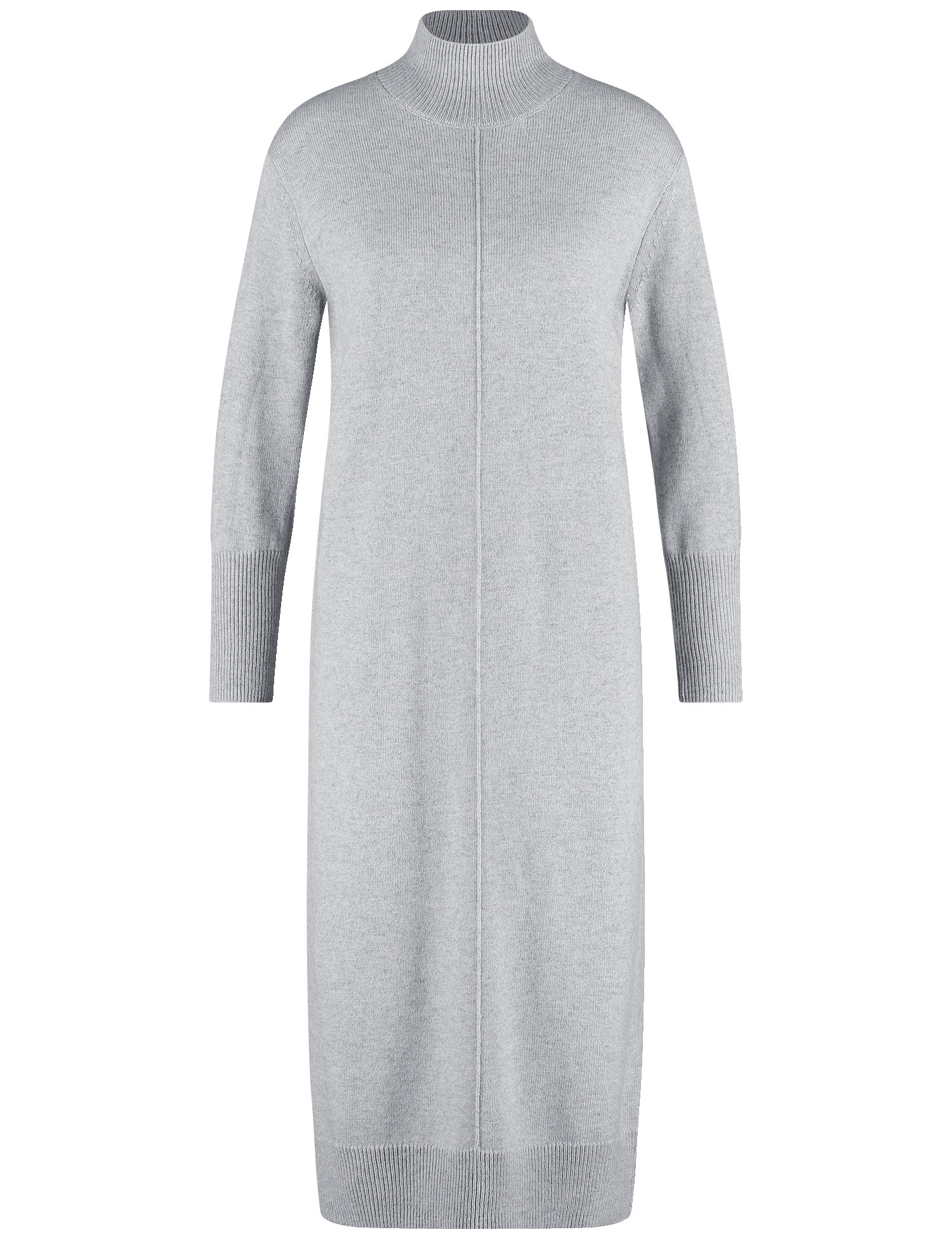 langes Strickkleid aus Feinstrick mit Wollanteil