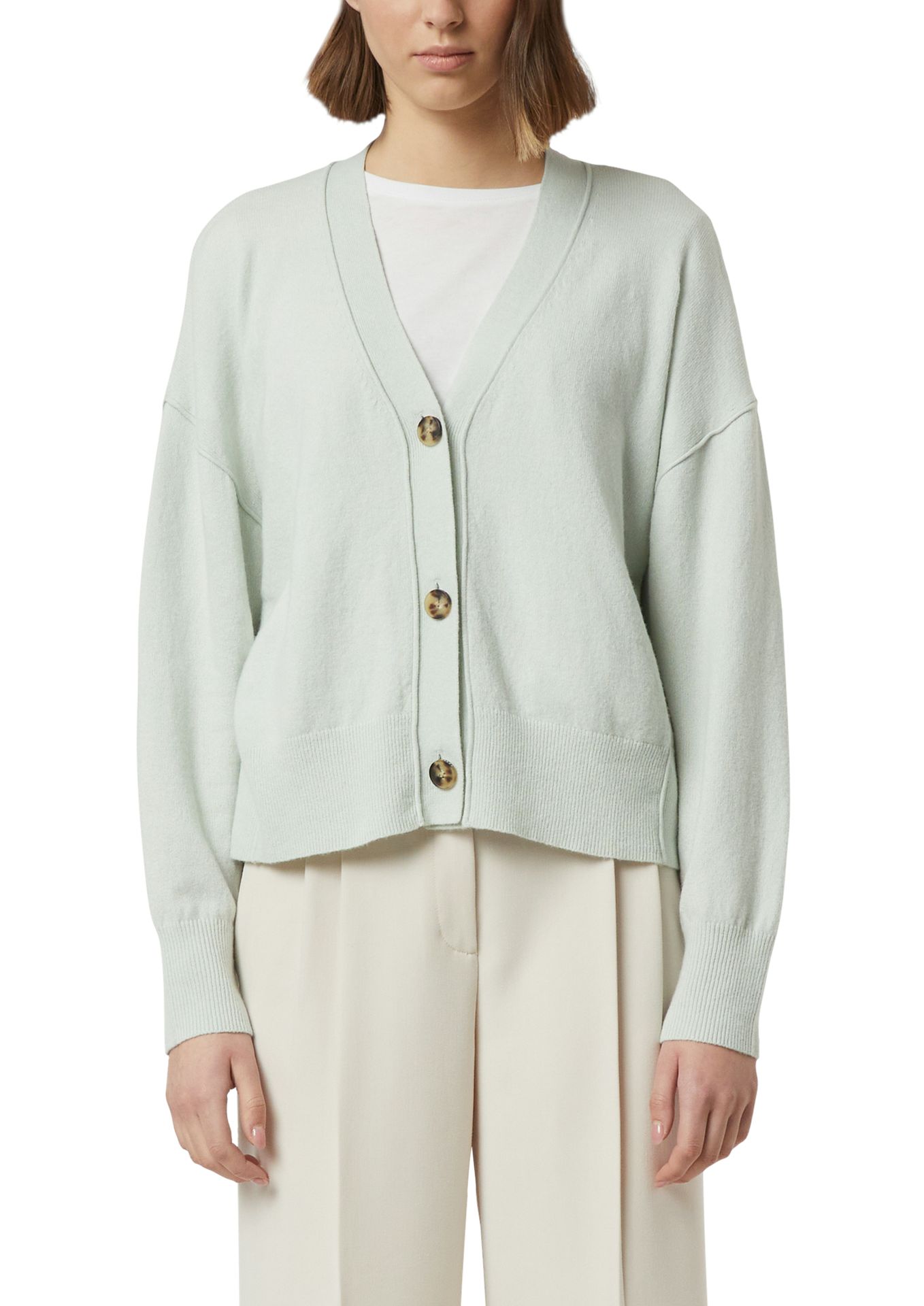 flauschiger Strick-Cardigan mit luxuriösem Cashmere Touch aus Baumwoll-Mix