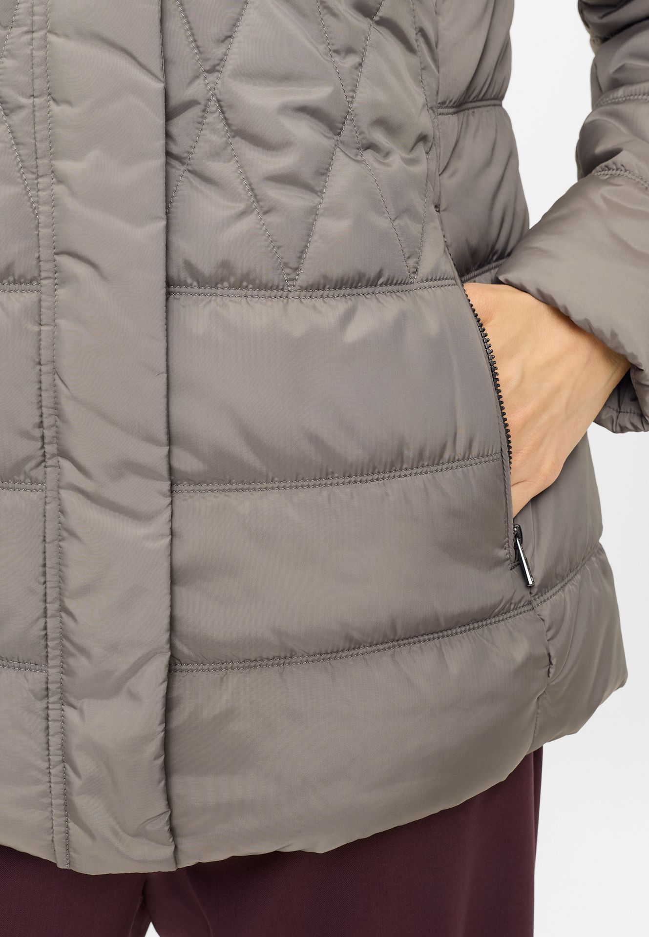 warme Weather Protection Stepp-Jacke mit hohem Stehkragen