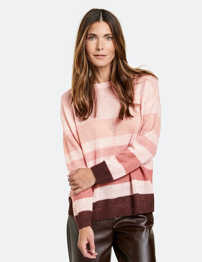 Grobstrick-Pullover mit Mohair