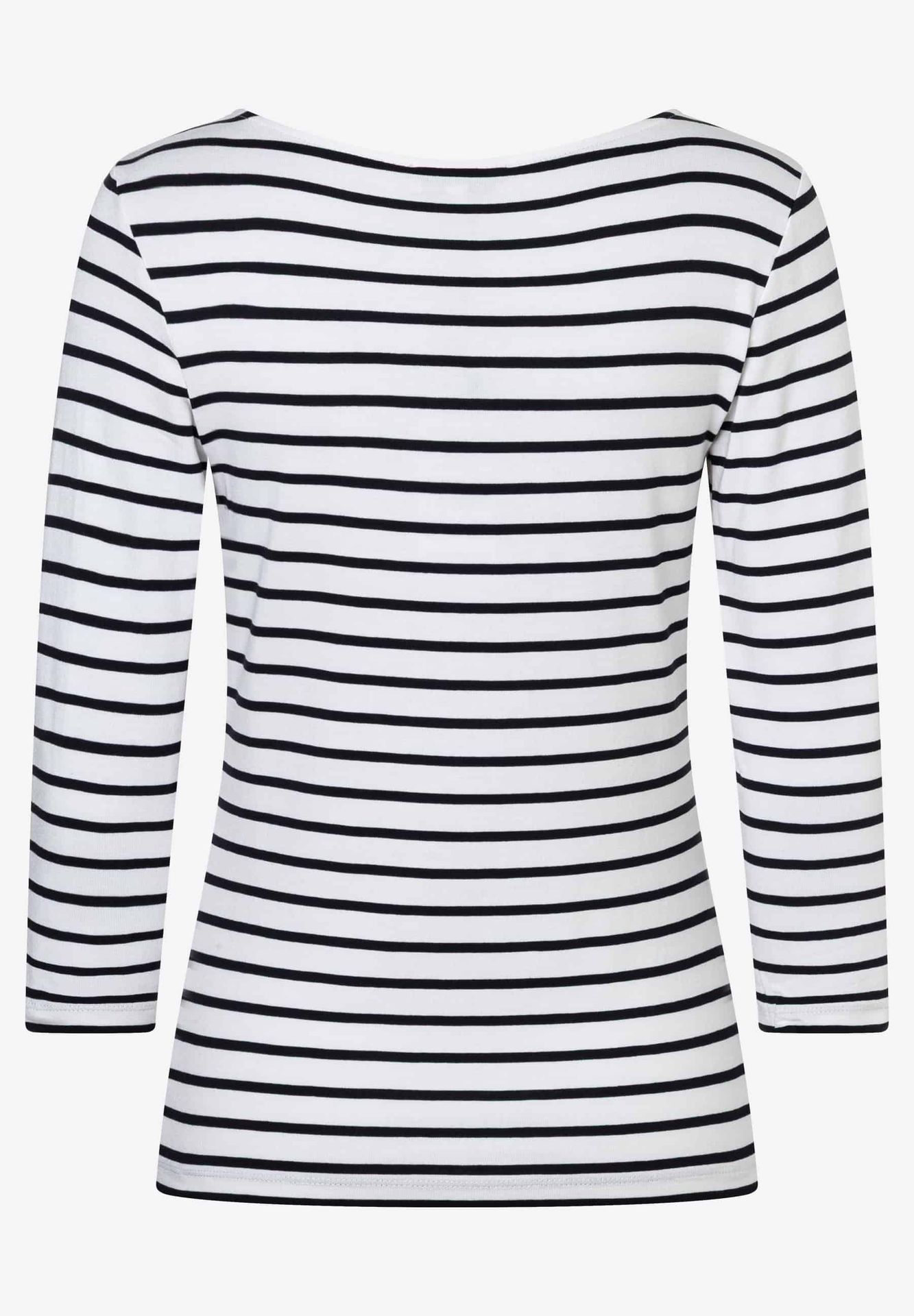 Langarm-Ringel-Shirt aus Viskose-Elasthan