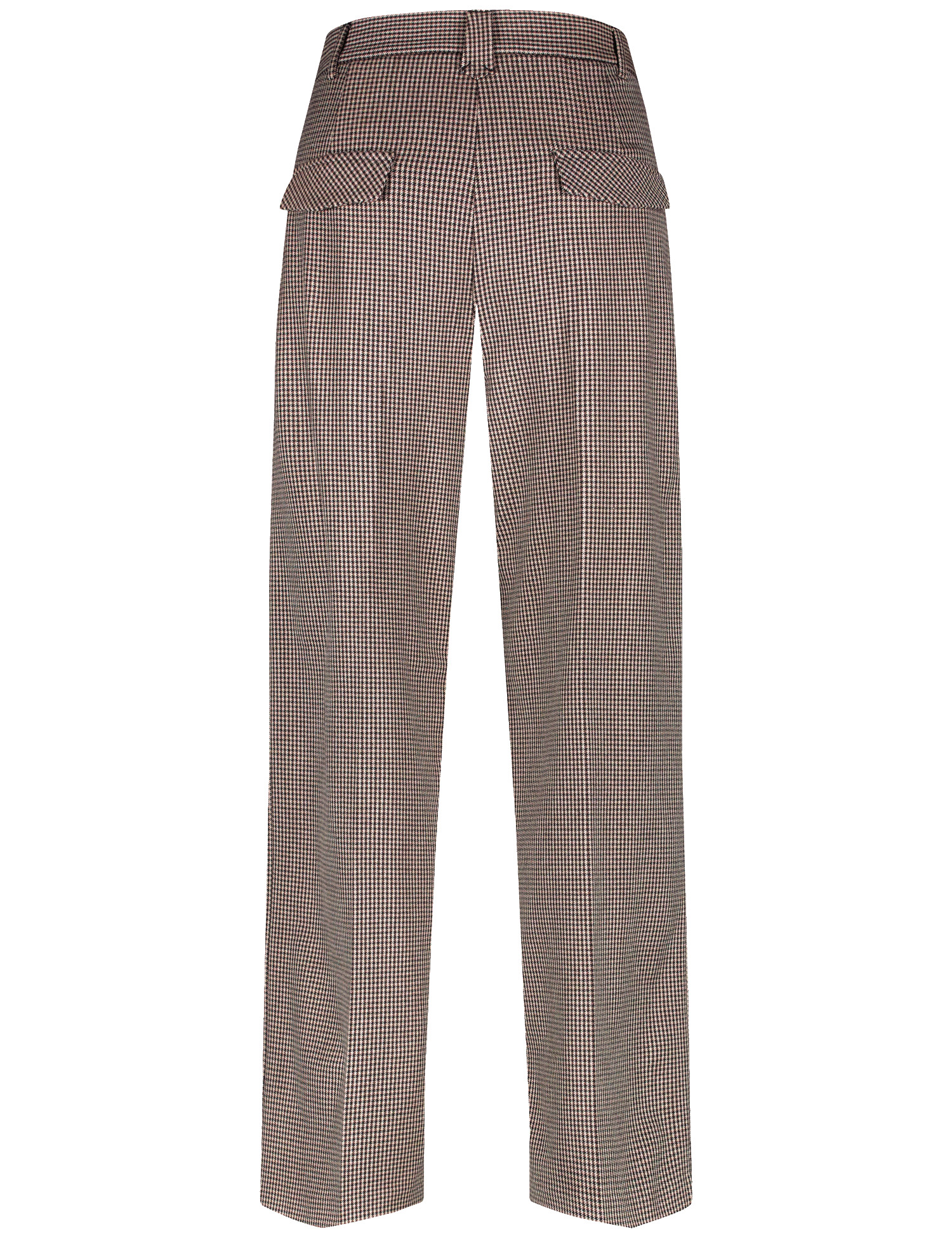 Weite Marlene-Hose mit Hahnentritt-Muster