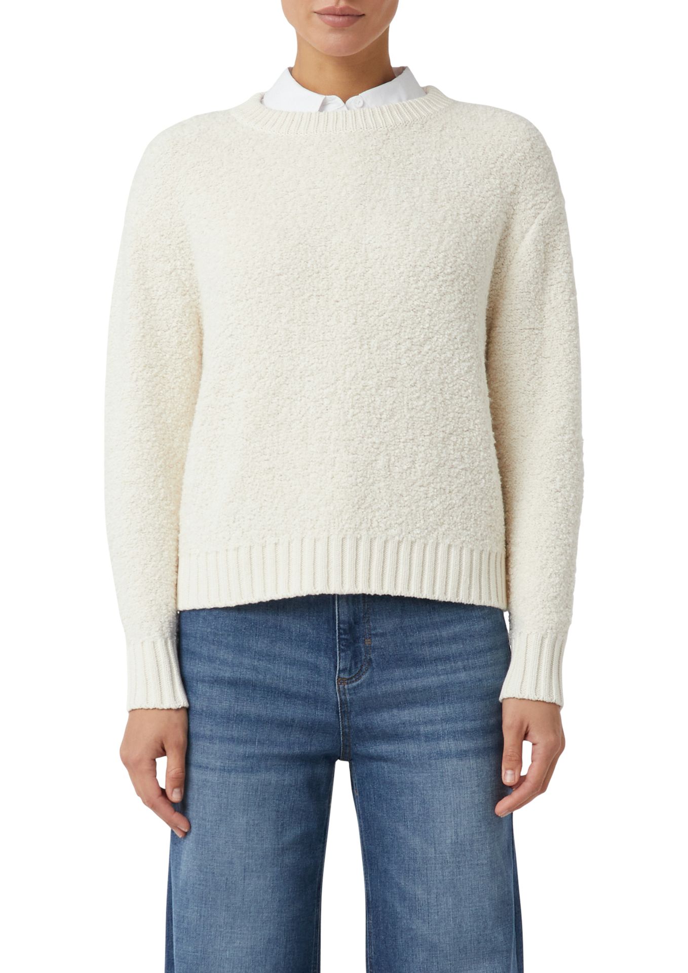 flauschiger Strickpullover im Boxy Fit