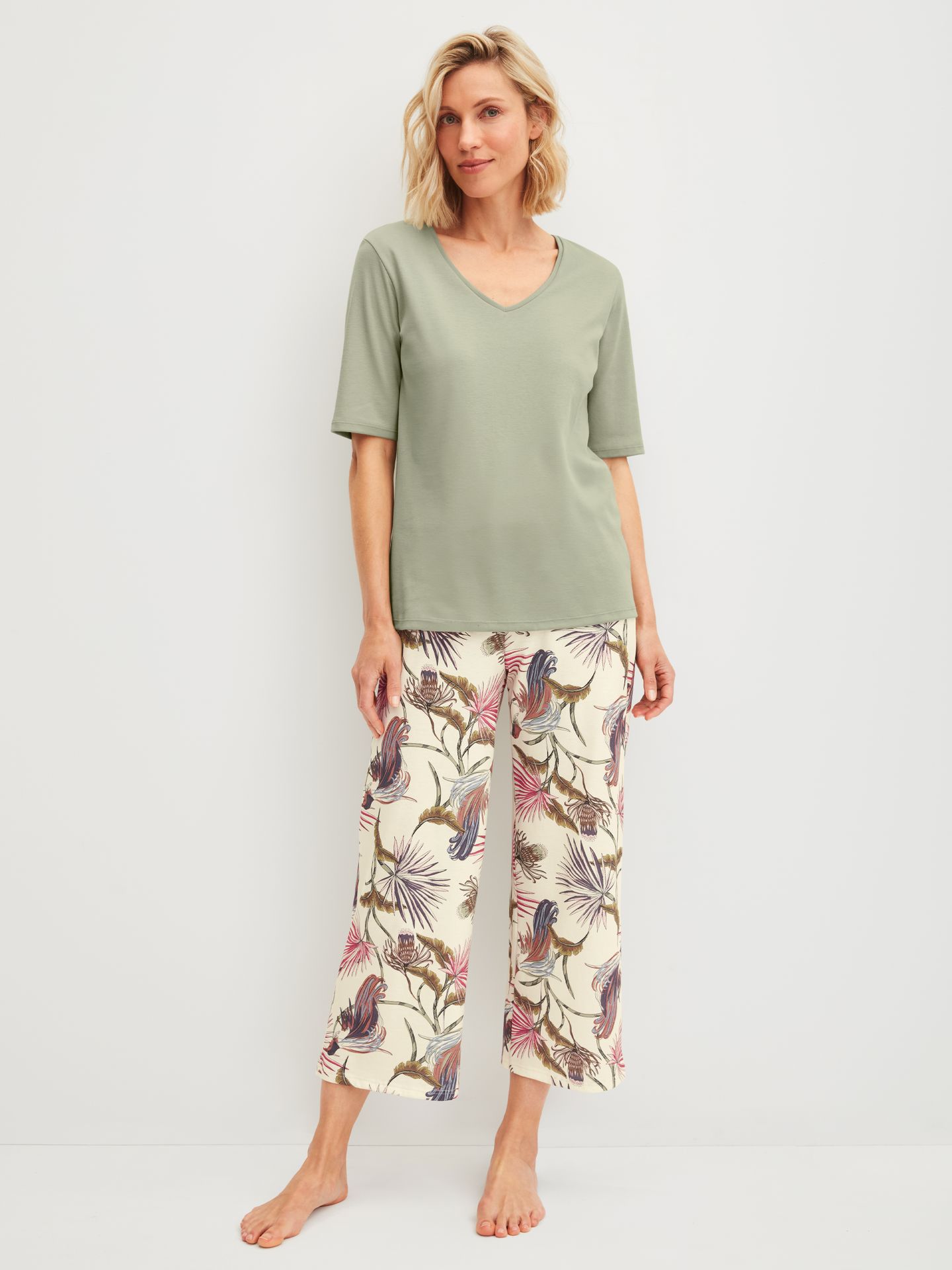 uni Damen Sleepwear-T-Shirt aus reinem Baumwoll-Jersey