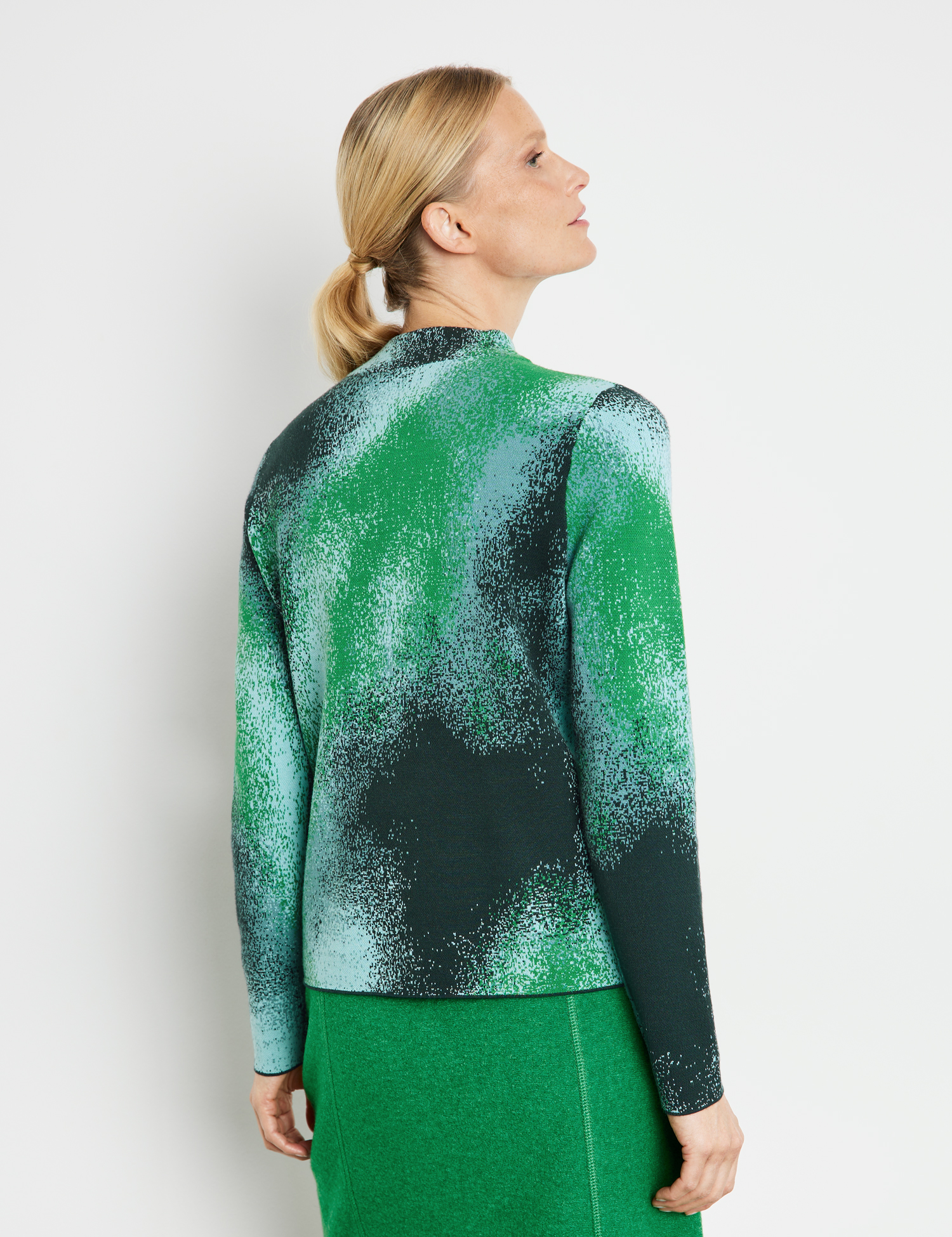 Pullover aus Feinstrick mit Minimalmuster ohne Wolle