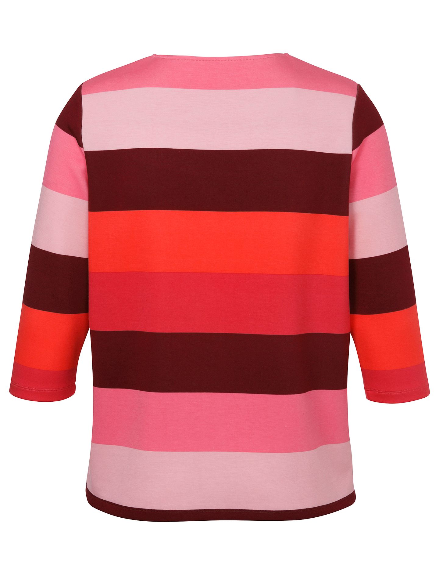 3/4 Arm-Sweatshirt im Blockringel aus Viskose-Mix