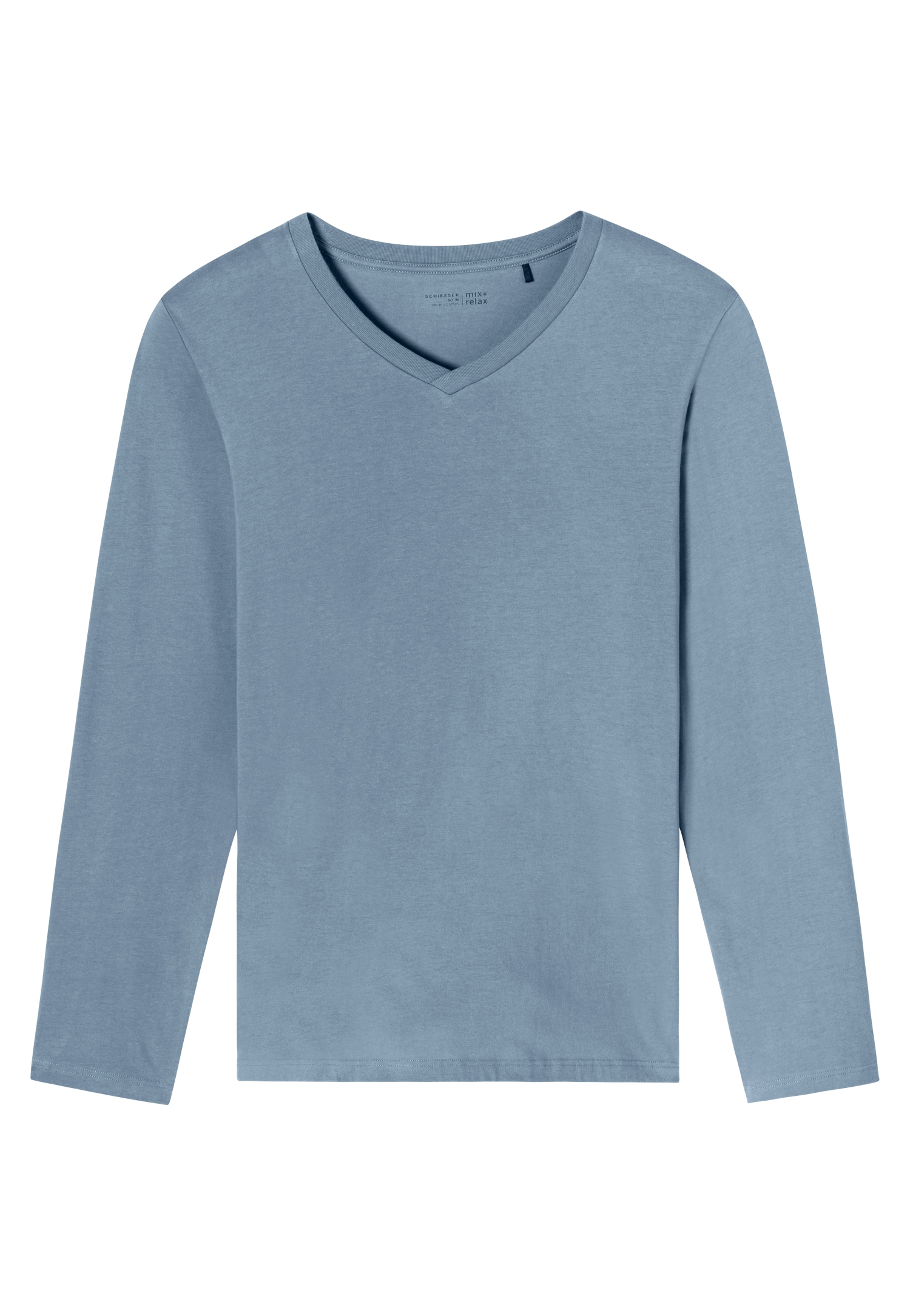unifarbenes Herren Lounge-Shirt aus reinem Baumwoll-Jersey
