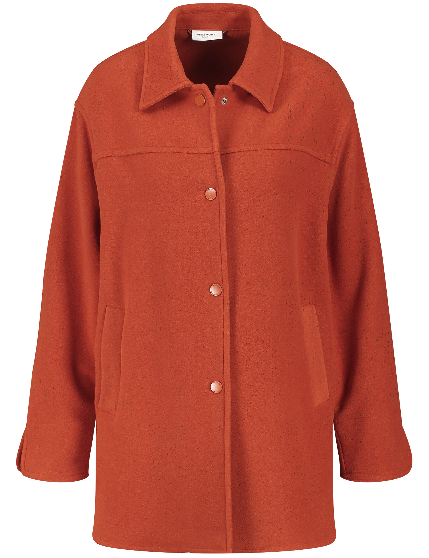oversized Hemdjacke aus Web-Fleece