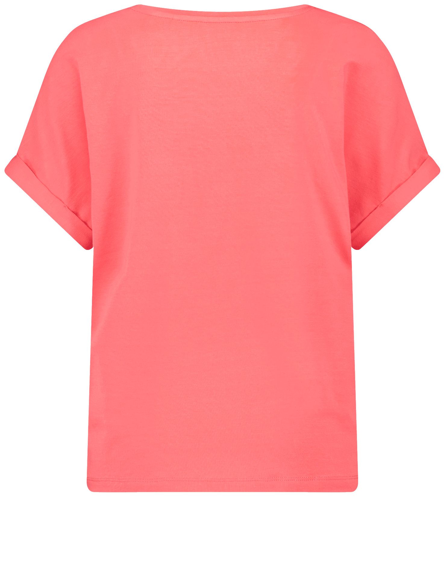 Fließendes Blusen-Shirt mit gemustertem Blusen-Vorderteil