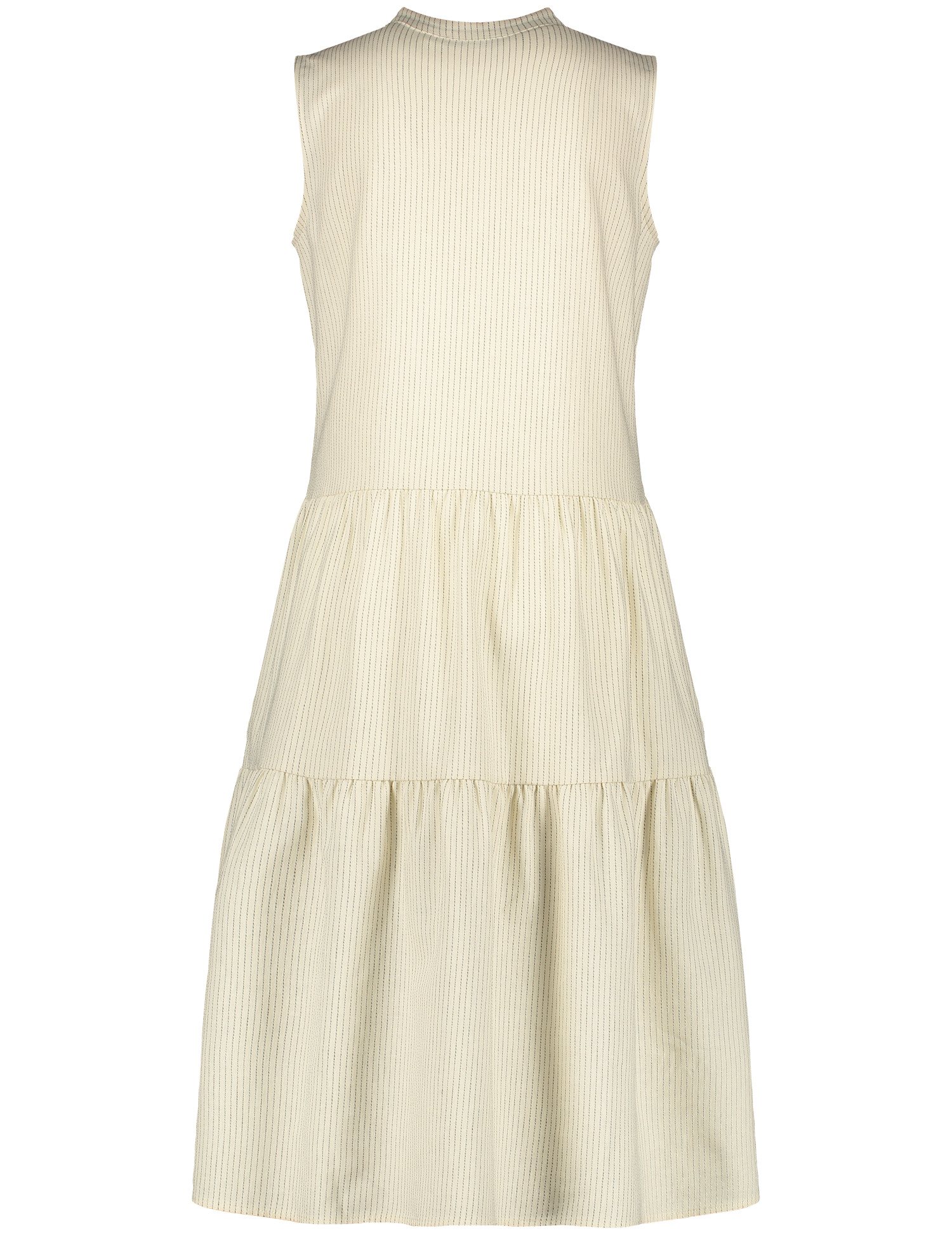 ärmelloses Sommerkleid aus Baumwoll-Leinen-Mix mit Streifenmuster