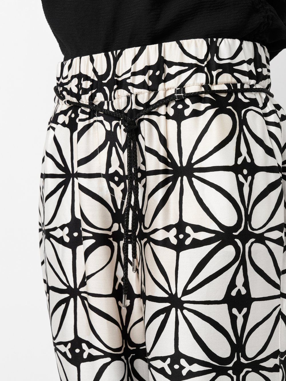 Palazzo-Hose "Pia Wide Chic 7/8" mit großem Allover-Print