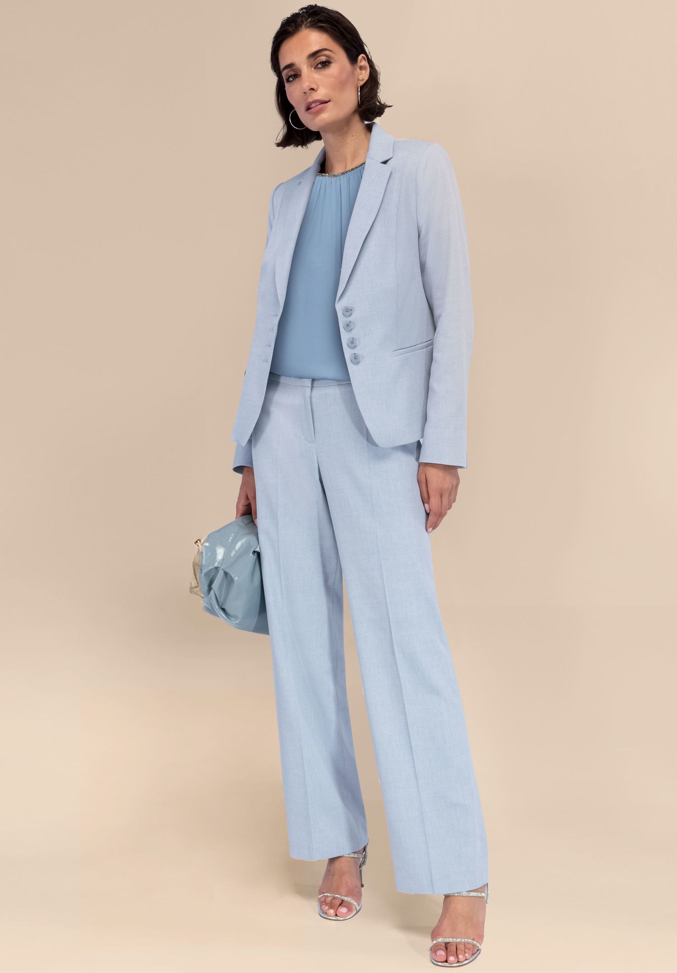 Blazerjacke "VIVETTE" im Fil-a-Fil-Dessin aus Baumwoll-Viskose-Mix