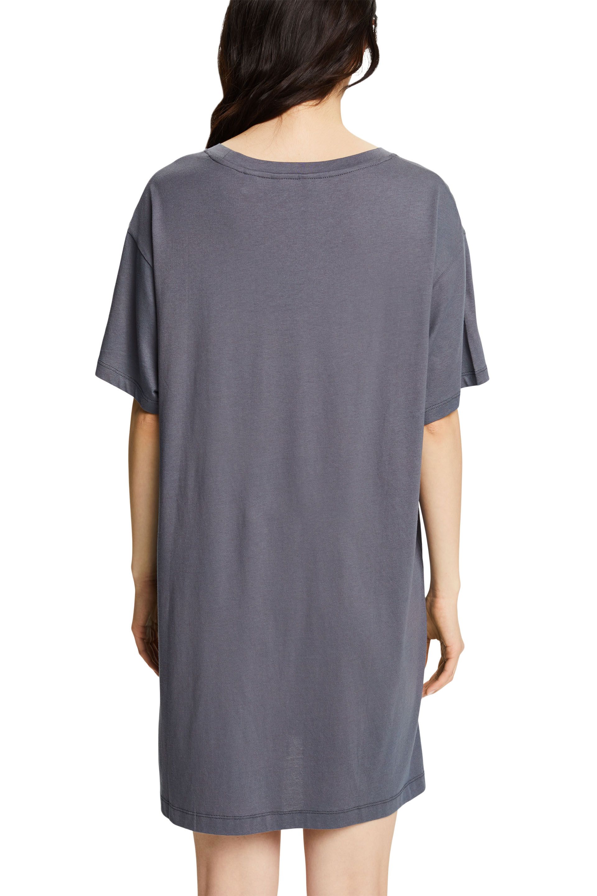 Sleepshirt aus Bio-Baumwoll-Modal-Jersey mit Logo-Print