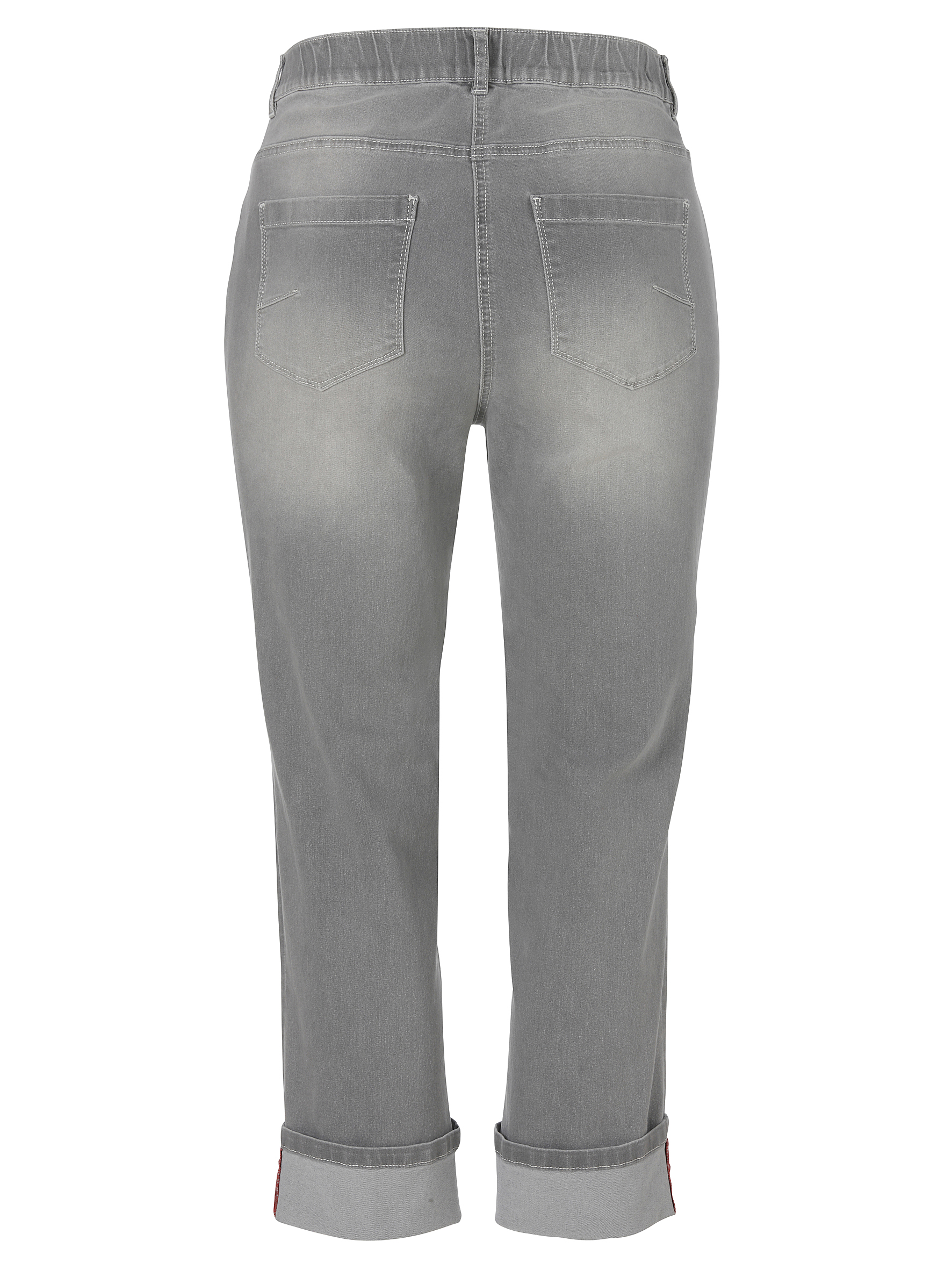 Damen-Jeans mit Aufschlag aus Baumwoll-Mix-Denim