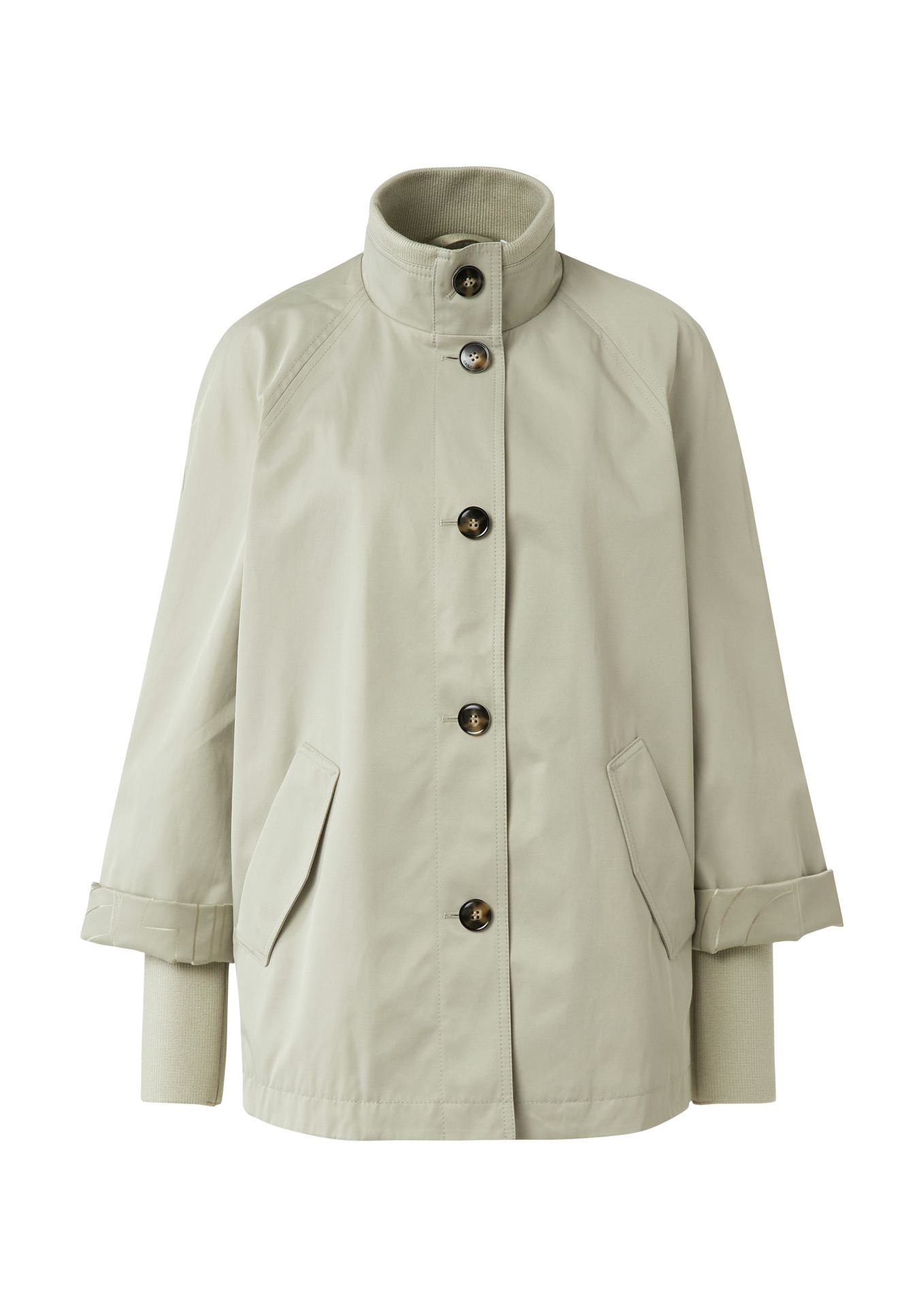 Outdoor-Jacke im Cape-Stil aus Baumwoll-Mix