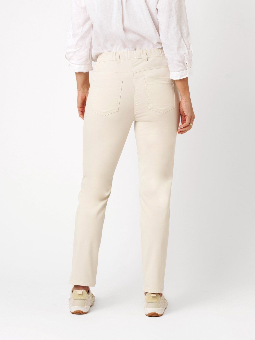 Slim-Fit-Hose "Alice Zip 7/8" mit seitl. RV-Taschen aus Baumwoll-Elasthan