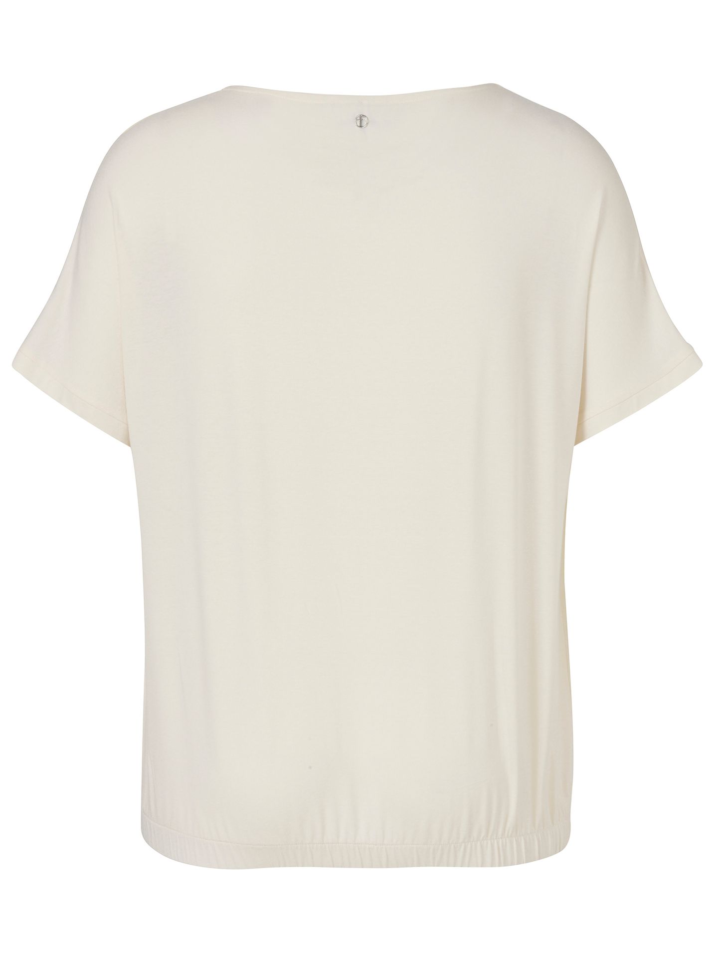 Shirt-Bluse mit überschnittenem Arm aus uni Viscose-Mix mit Gummizug am Bund