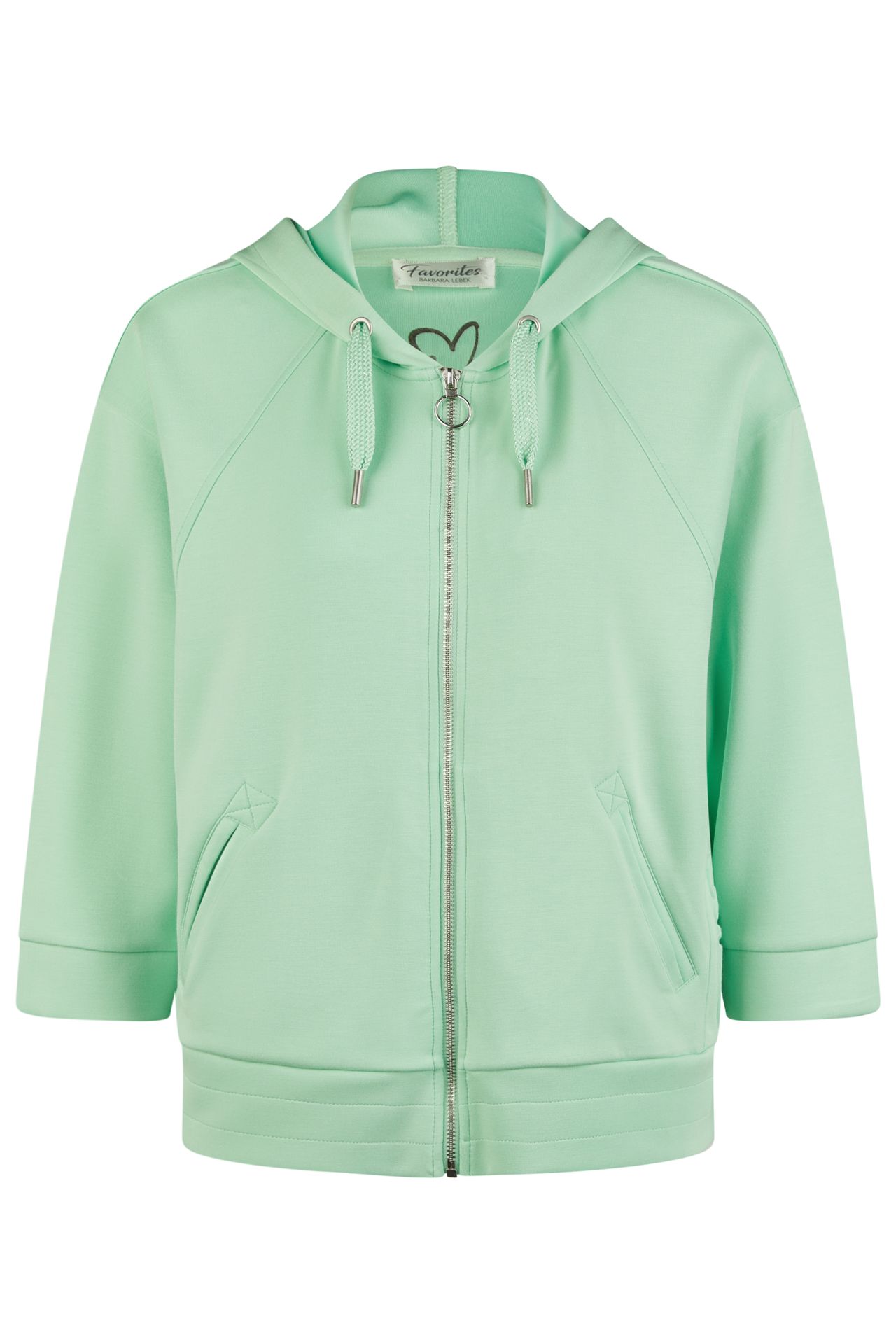 modische Sweat-Jacke mit Kapuze aus Viskose-Mix