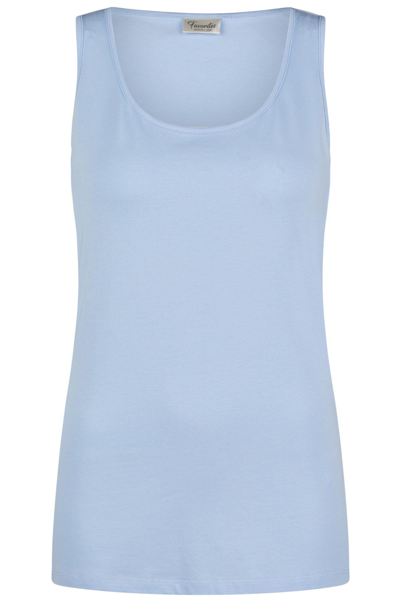 uni Basic-Top aus Baumwoll-Jersey