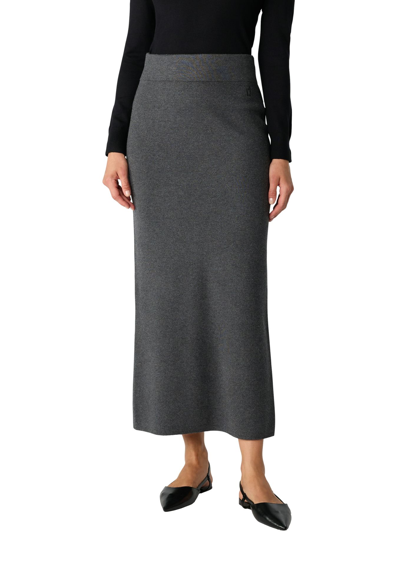 langer Strickrock aus Viskosemix