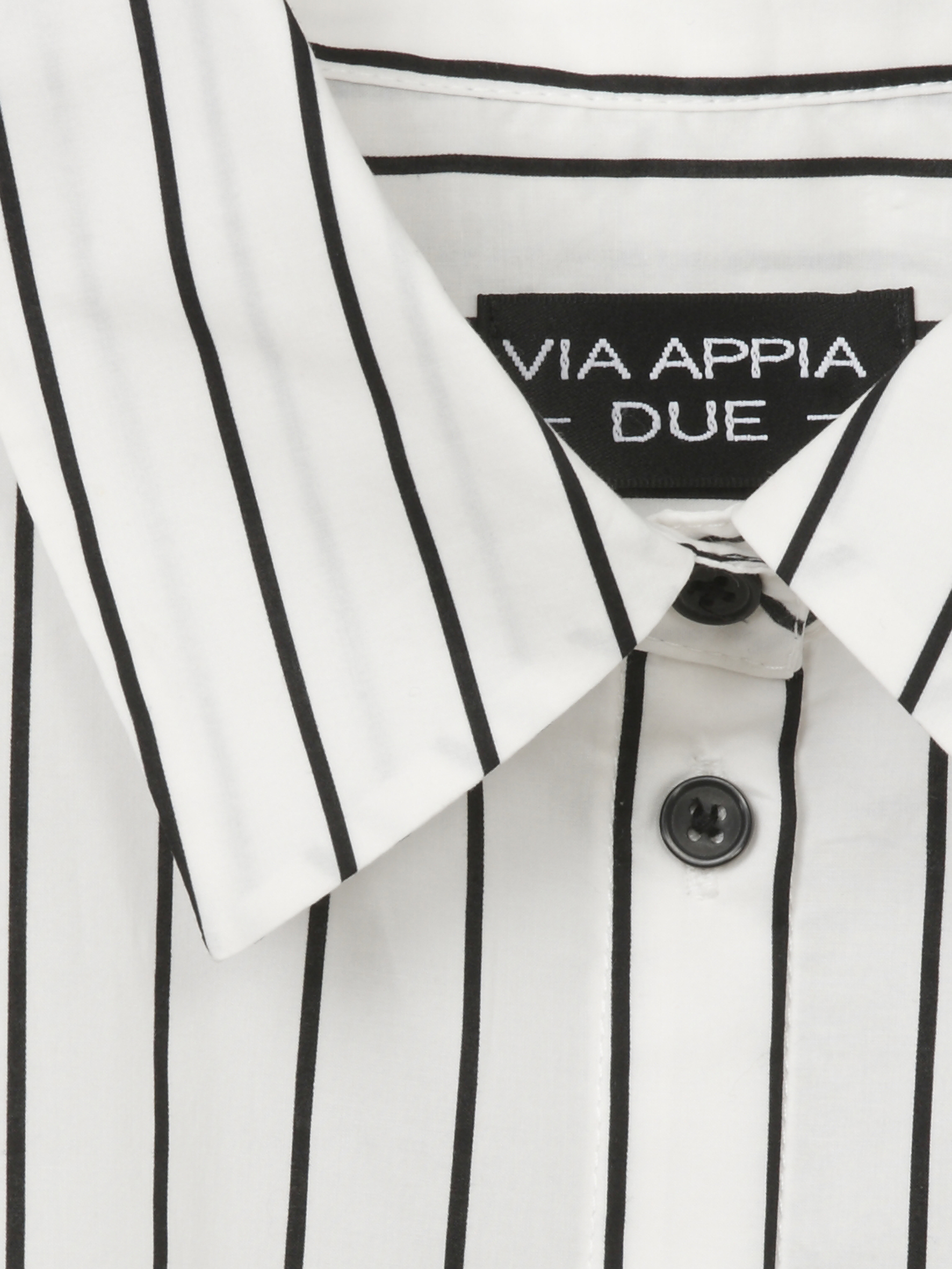 gestreifte Hemd-Bluse aus reiner BAumwolle