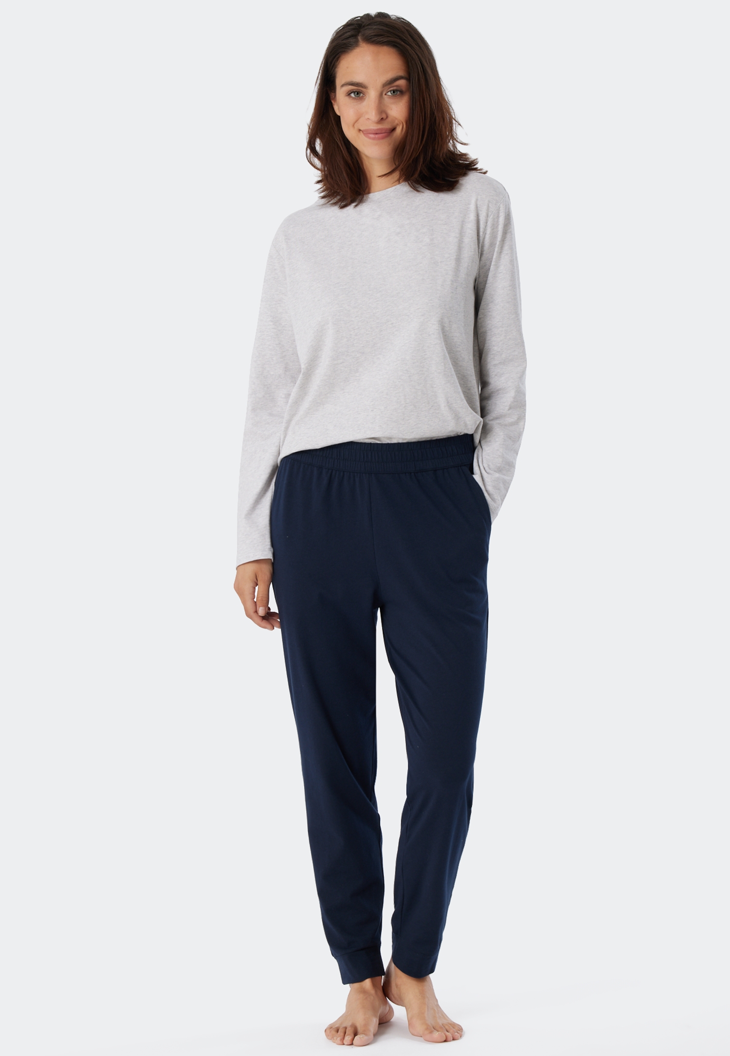 lange Damen-Sleepwear-Hose aus Organic Cotton in Single-Jersey-Qualiltät