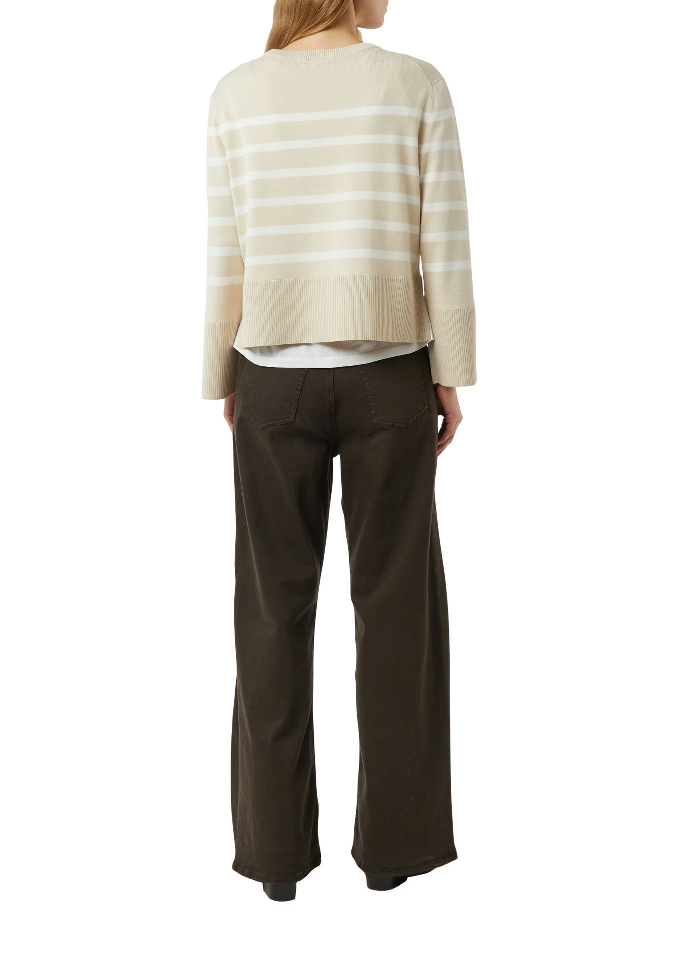 Strickpullover mit Block-Ringel aus Viskose-Mix