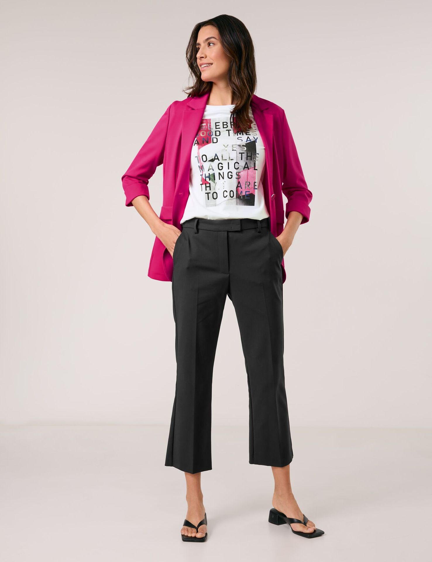 elegante Stoff-Hose aus Baumwoll-Stretch