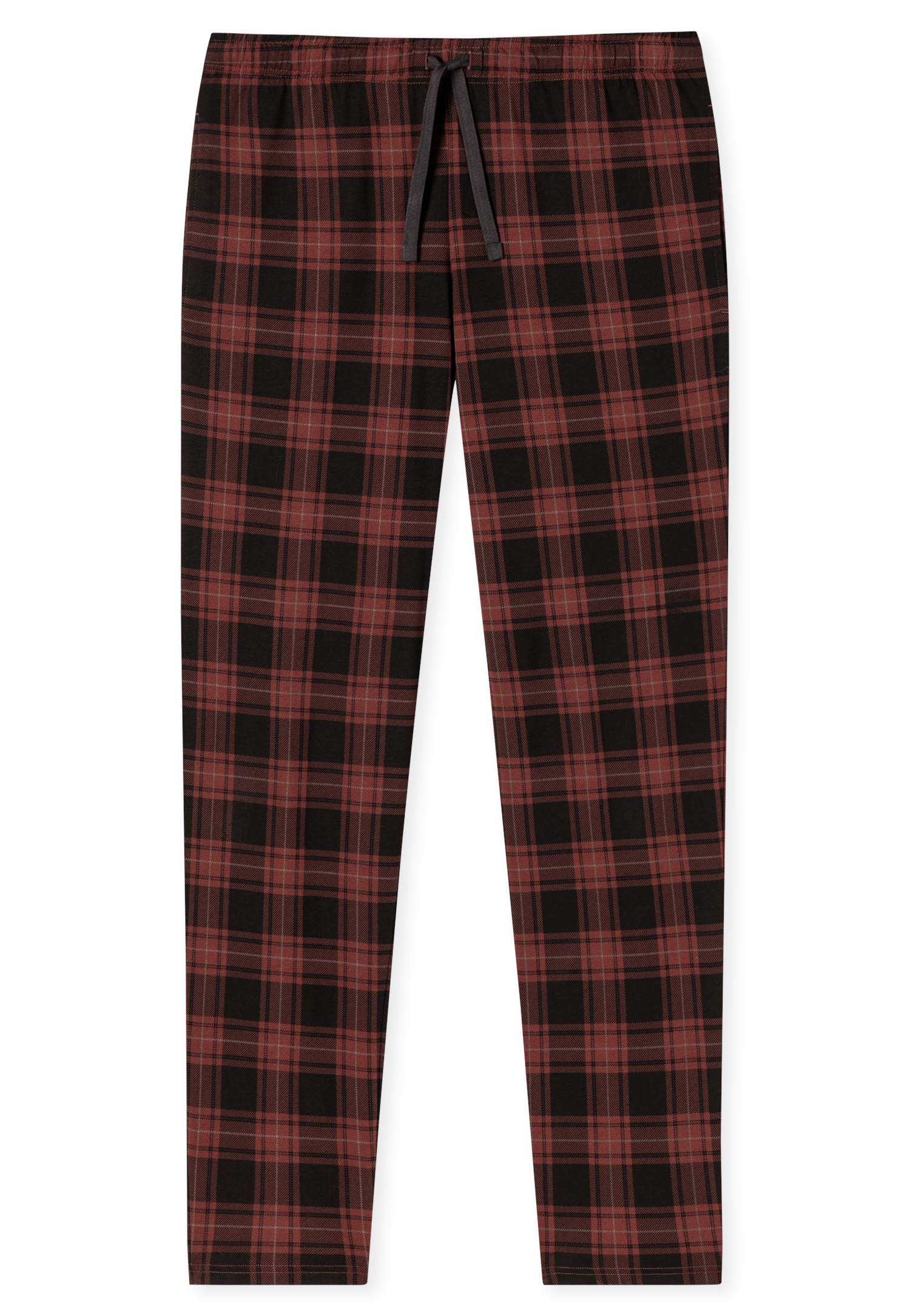 lange Herren-Night-Pants mit Karo-Muster aus Organic-Cotton